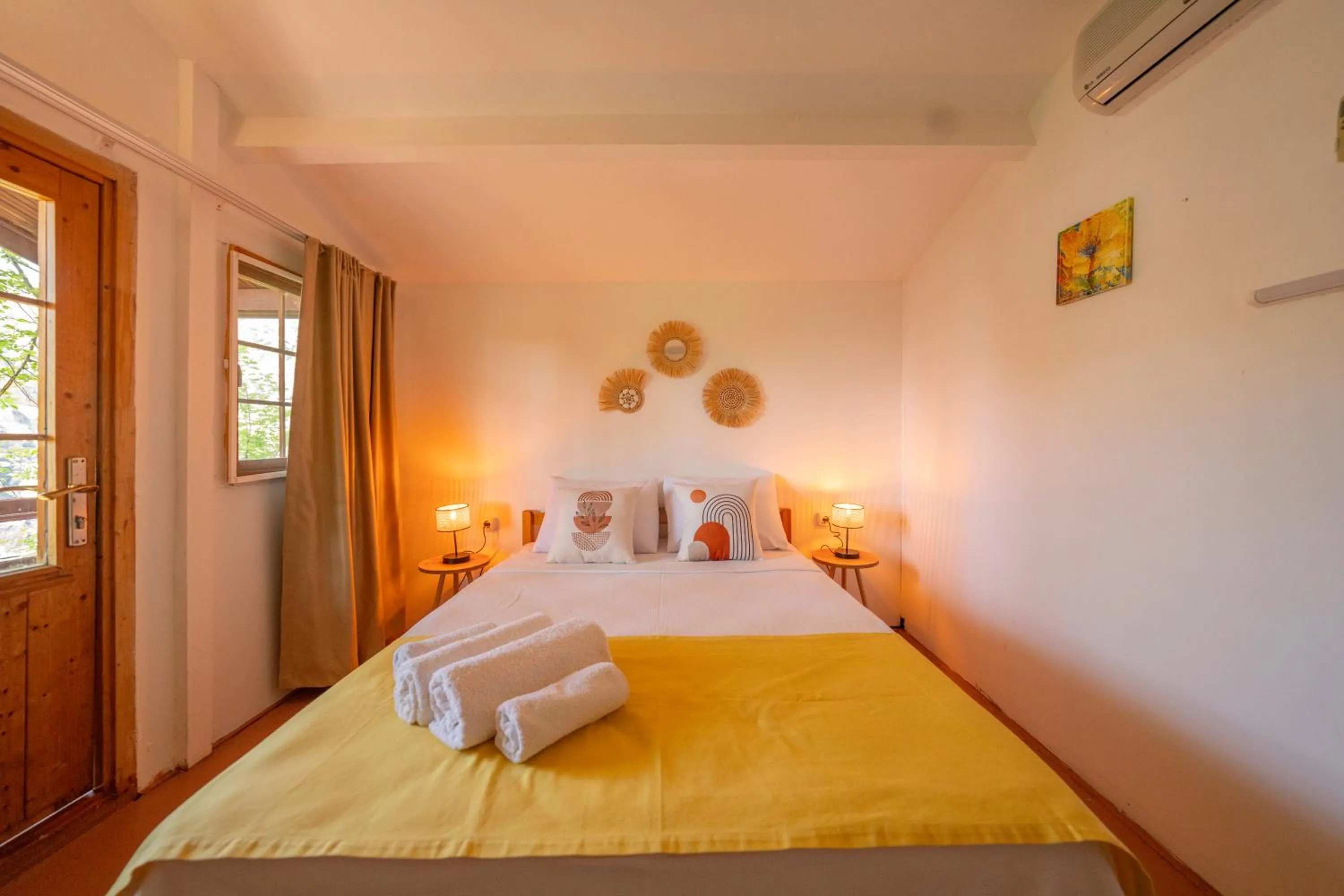Bed in La Dia Hotel Faralya
