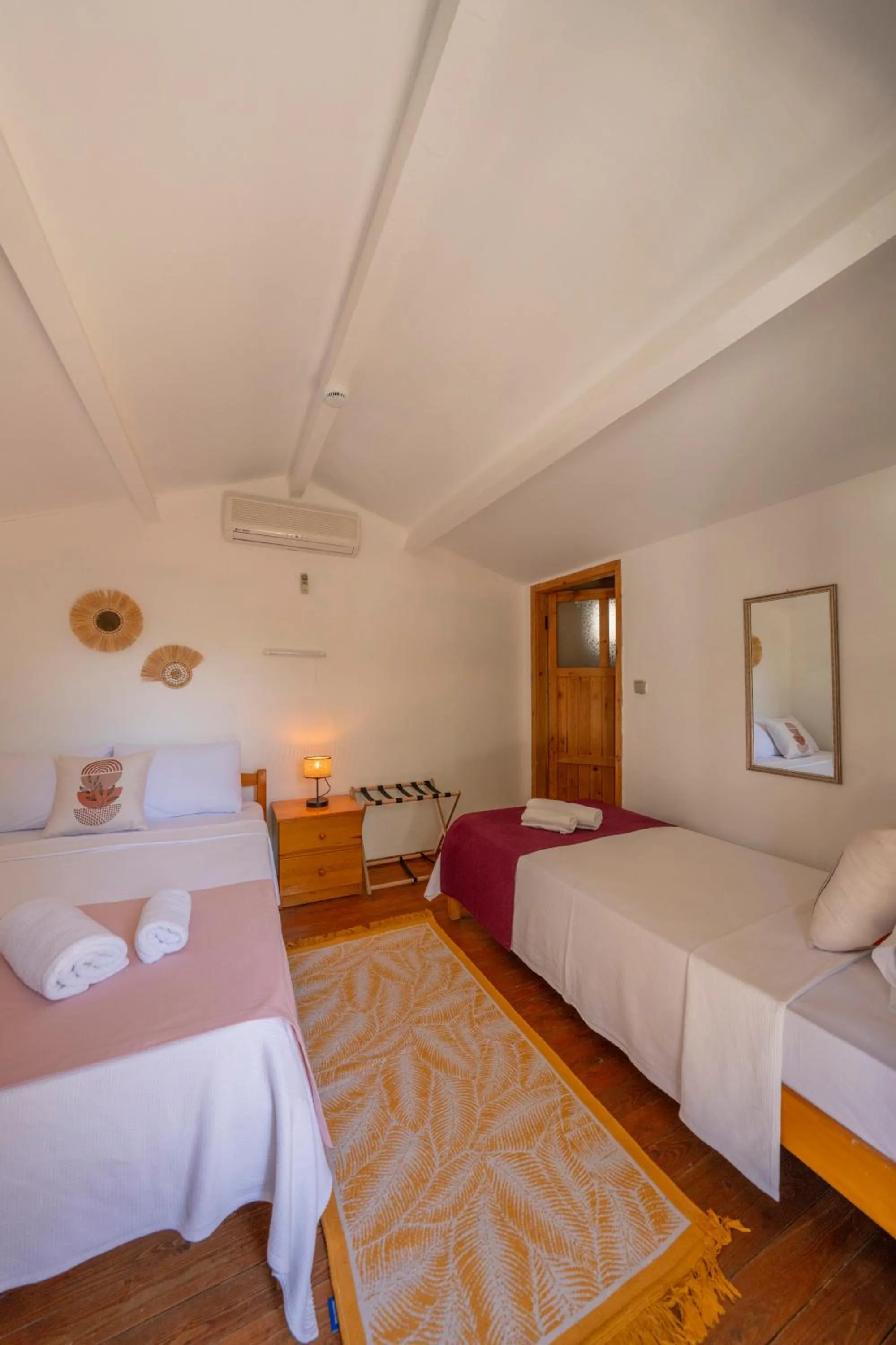Bed in La Dia Hotel Faralya