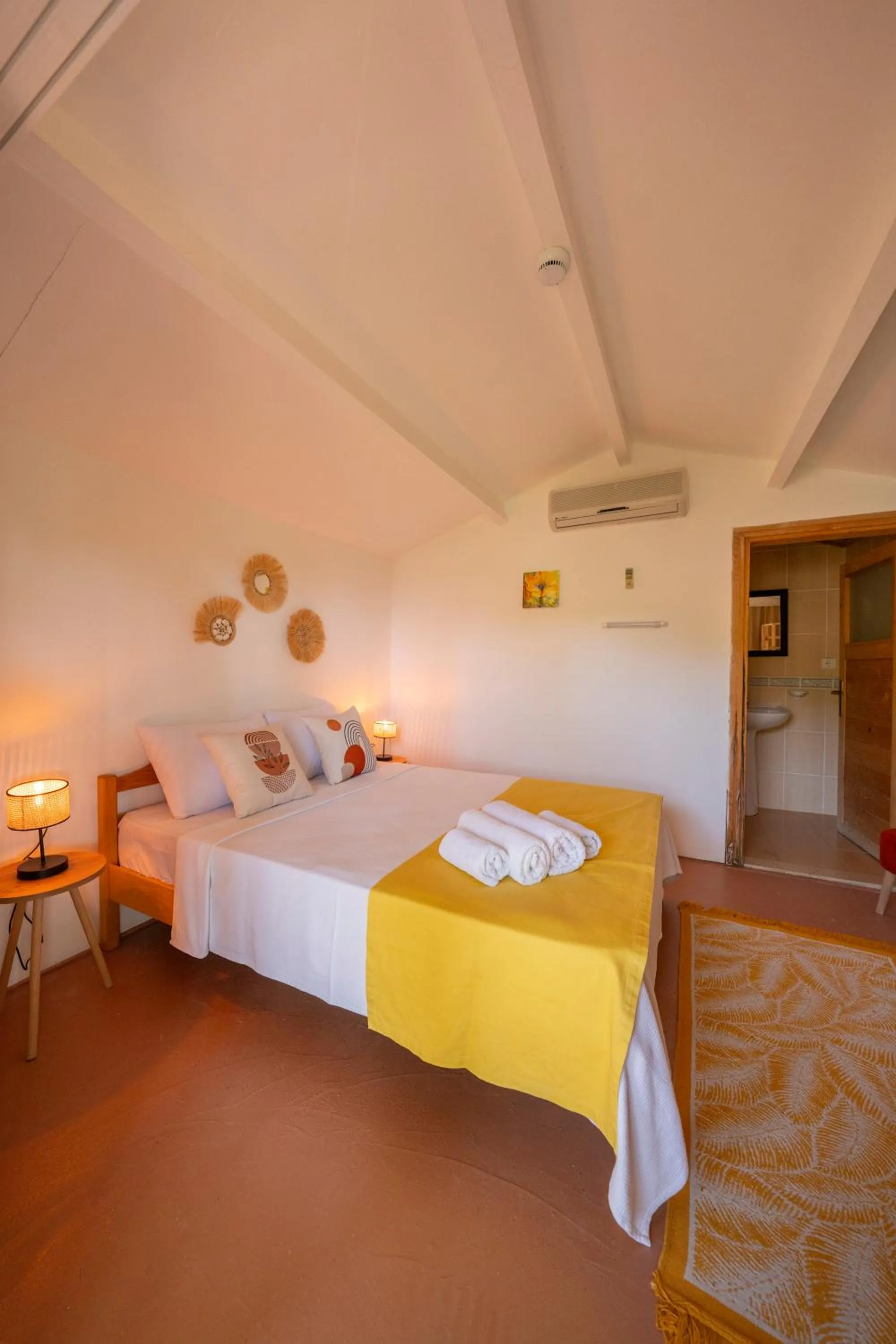 Bed in La Dia Hotel Faralya