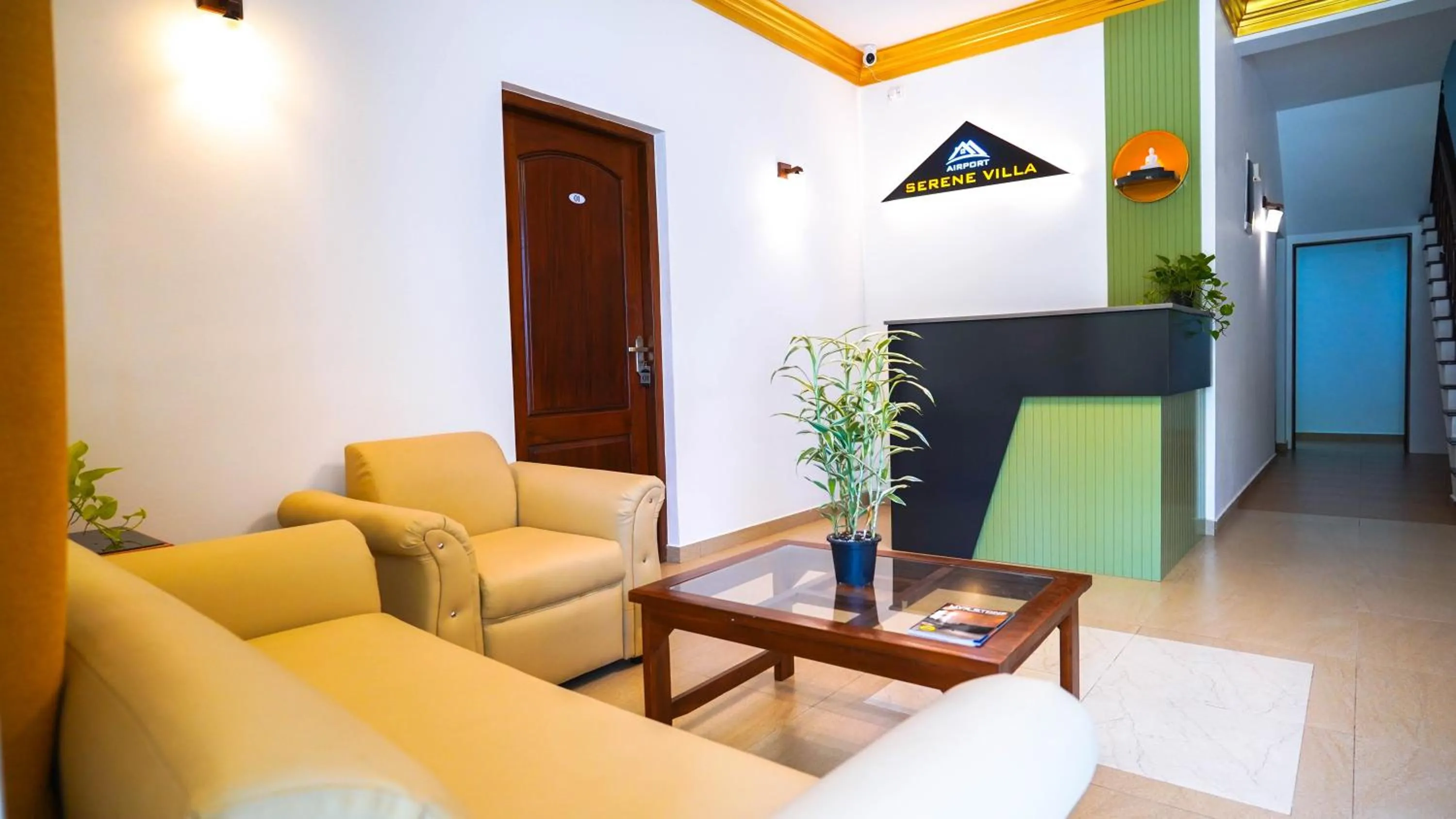 Seating area in Serene Villa Airport Transit