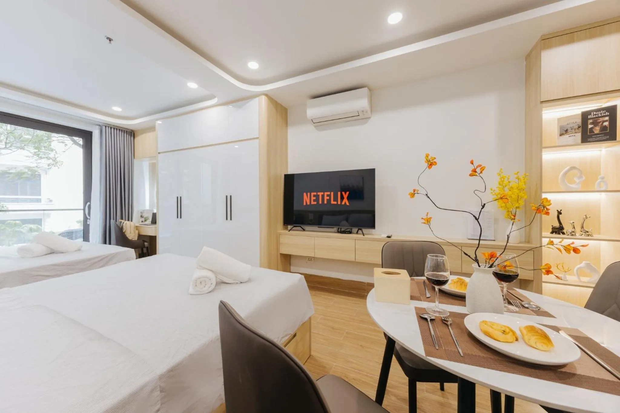 Bed in Wisteria Apartment Hanoi