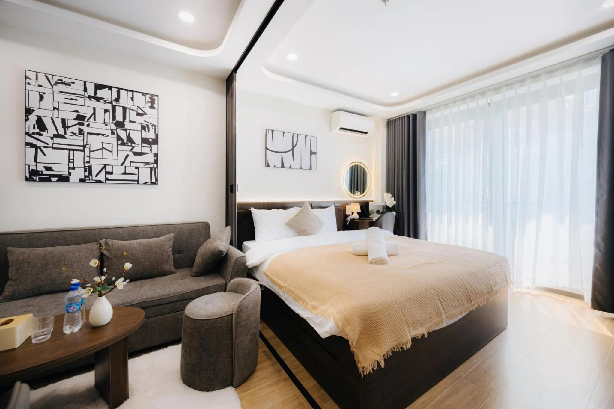 Bed in Wisteria Apartment Hanoi