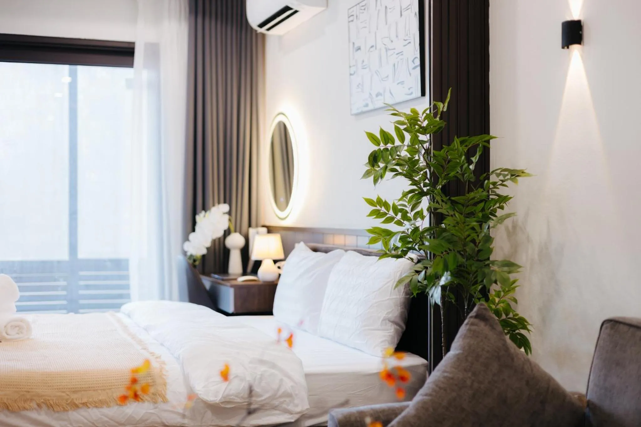 Bed in Wisteria Apartment Hanoi