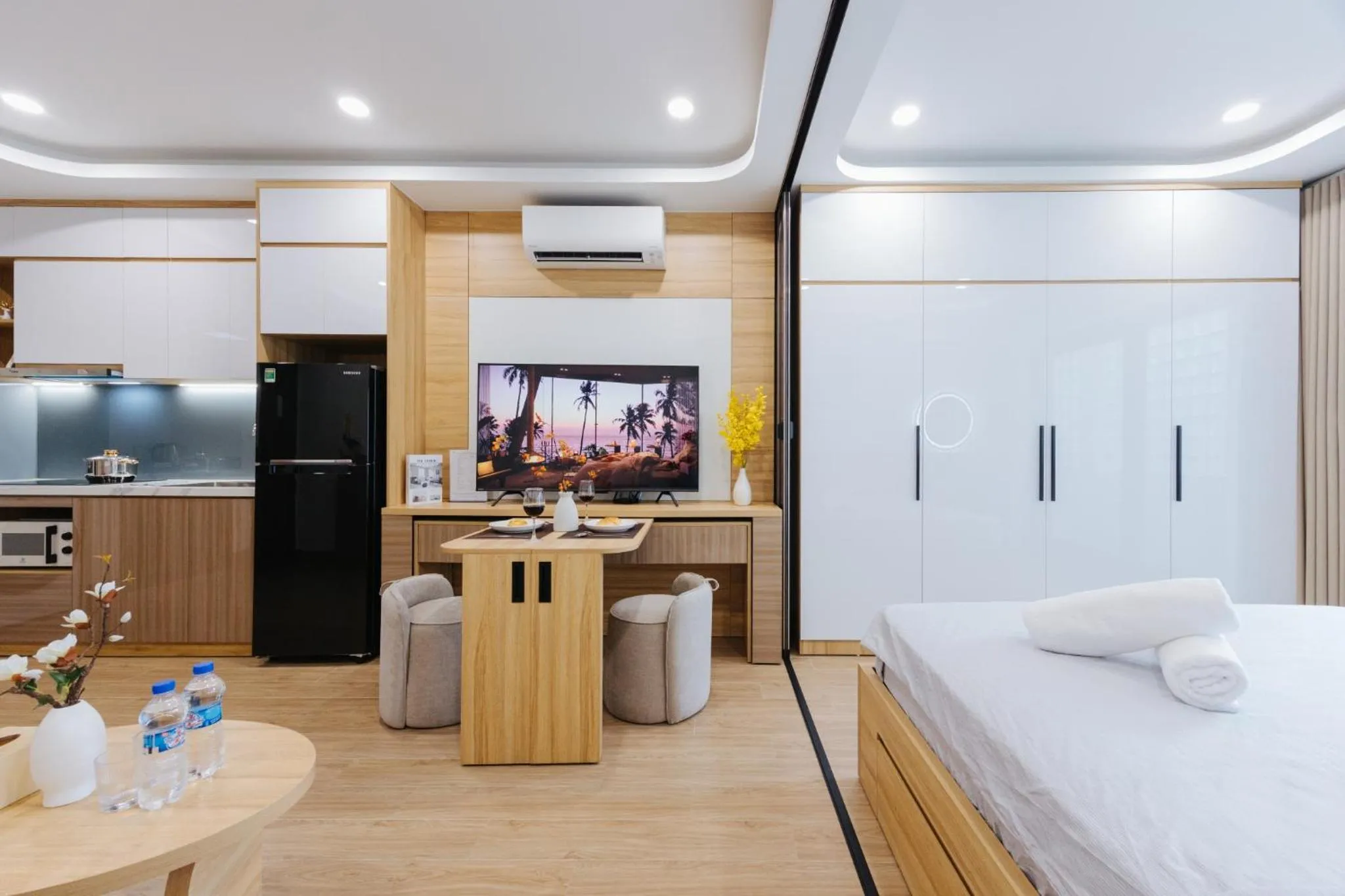 Bed in Wisteria Apartment Hanoi