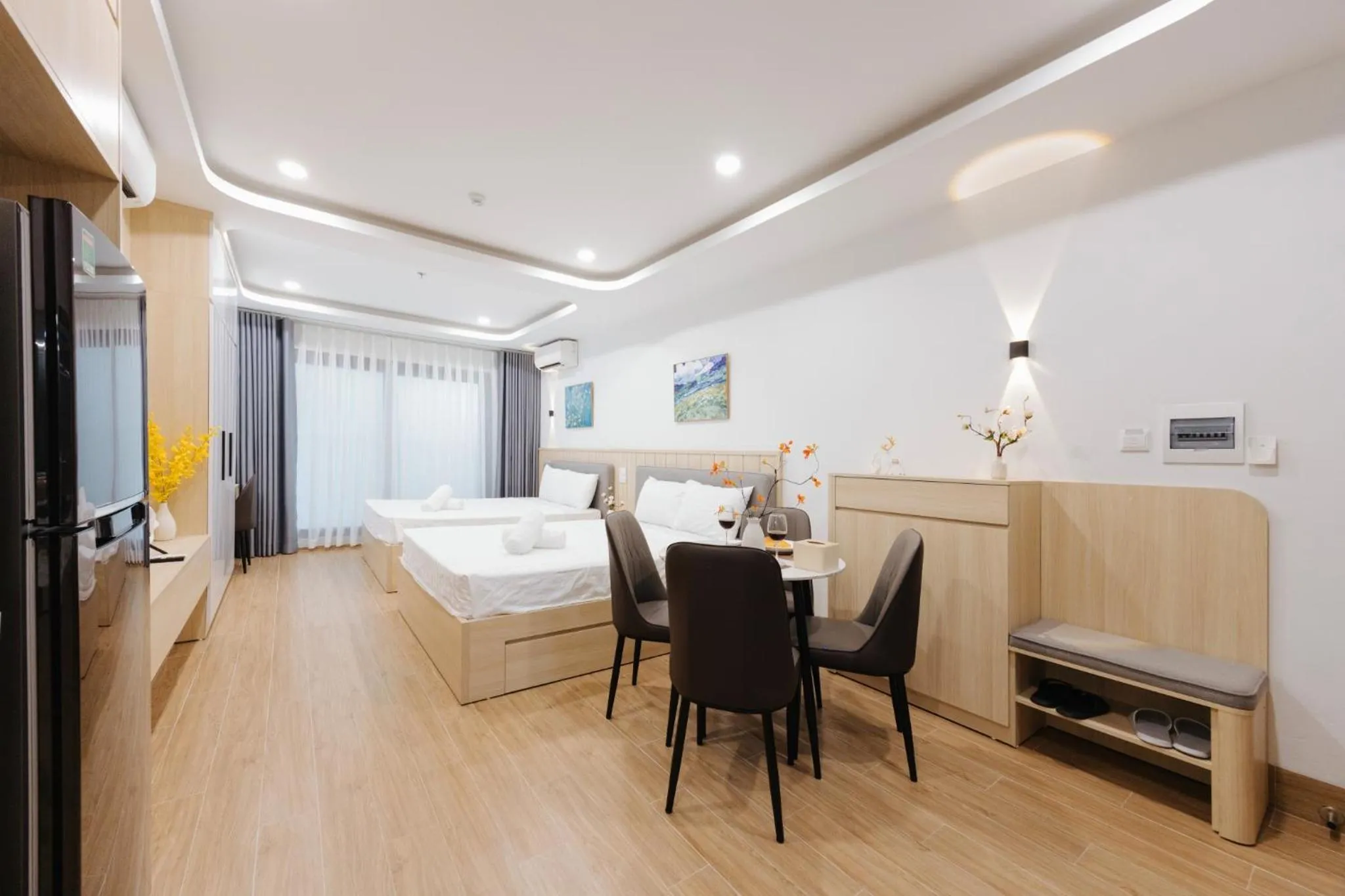 Bed in Wisteria Apartment Hanoi