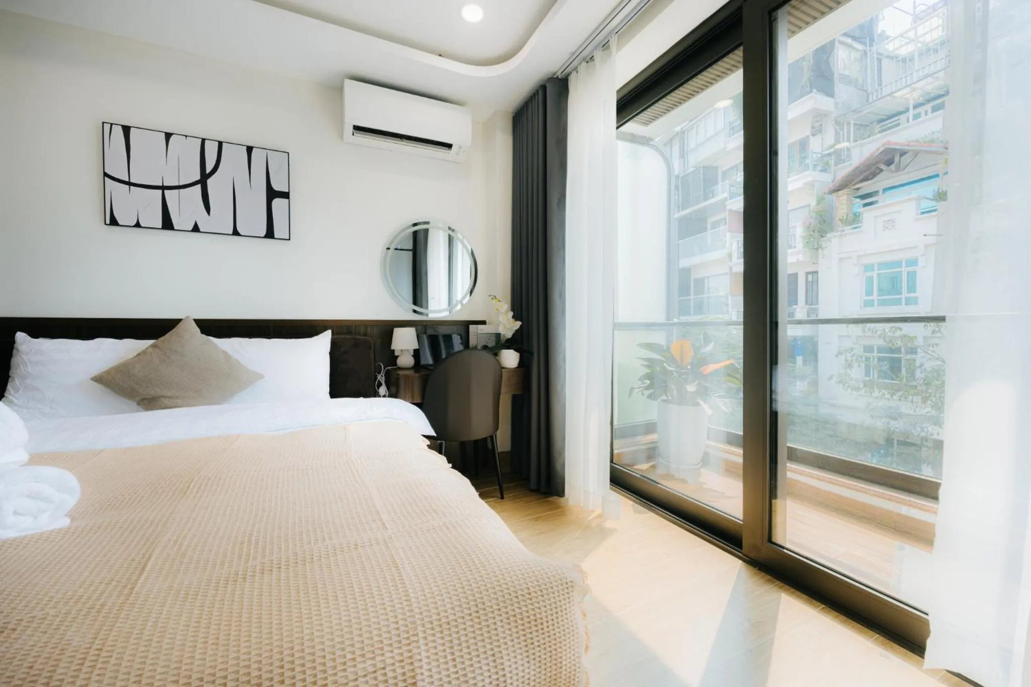 Bed in Wisteria Apartment Hanoi
