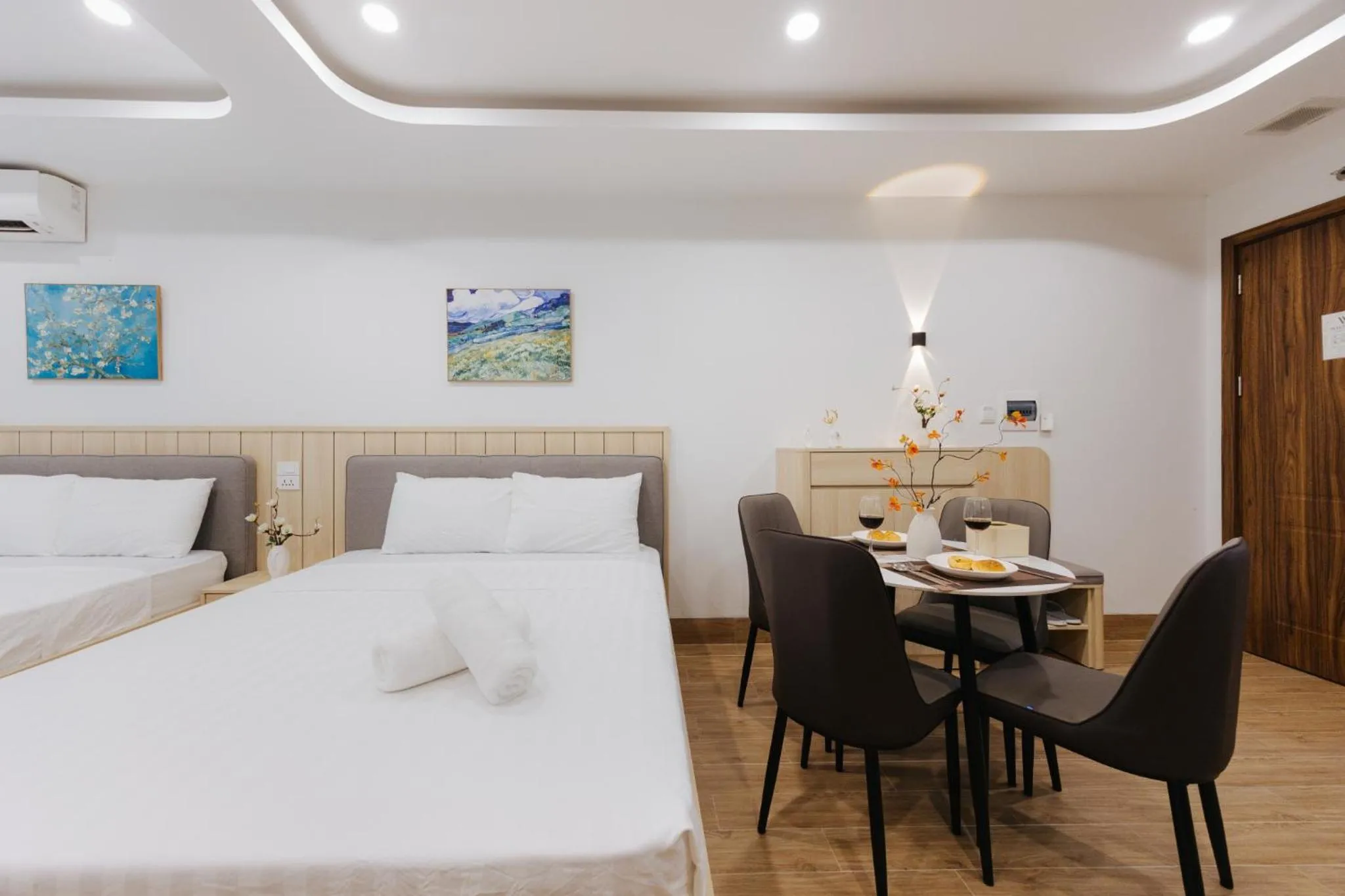 Bed in Wisteria Apartment Hanoi