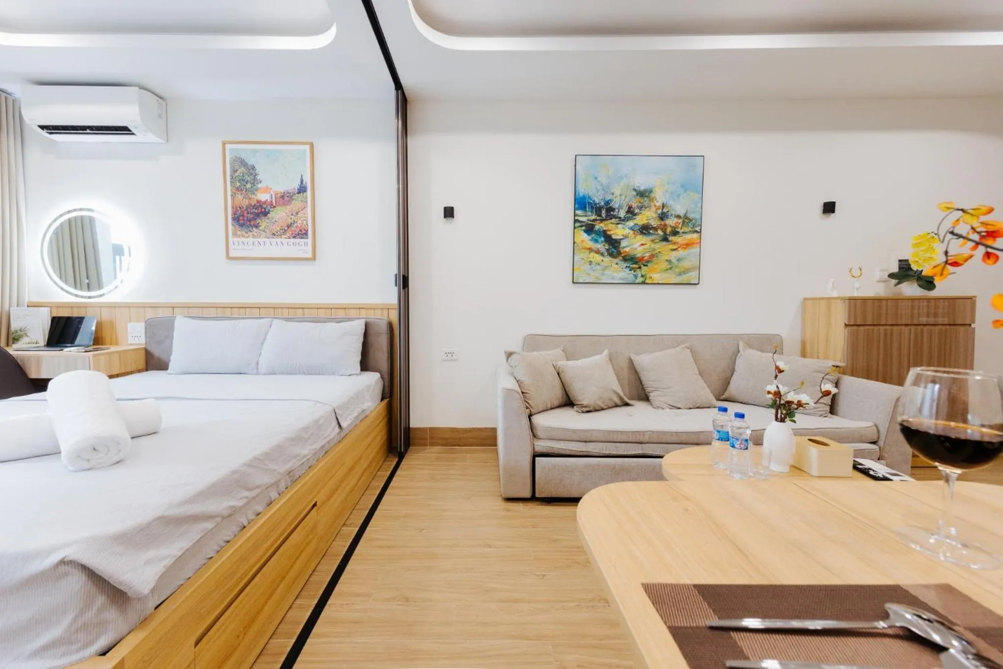 Bed in Wisteria Apartment Hanoi
