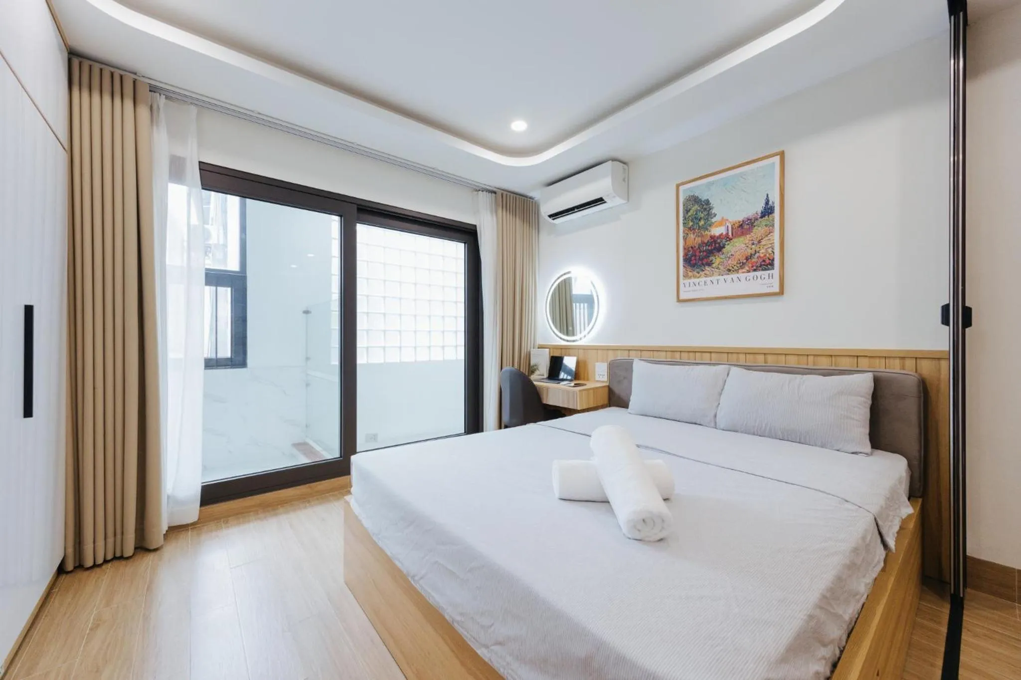 Bed in Wisteria Apartment Hanoi