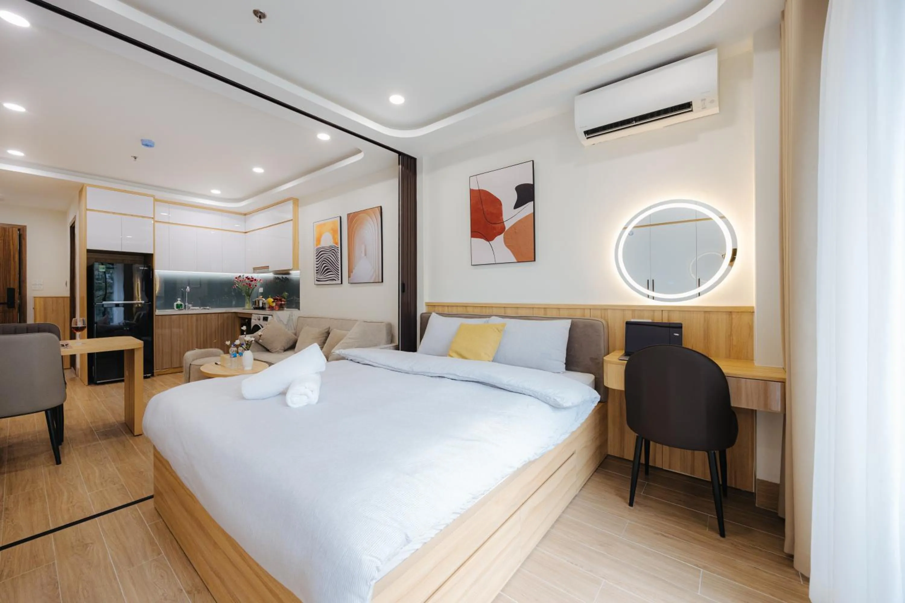 Bed in Wisteria Apartment Hanoi