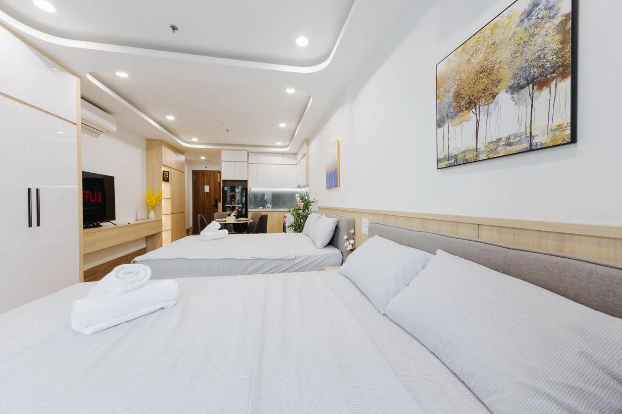 Bed in Wisteria Apartment Hanoi