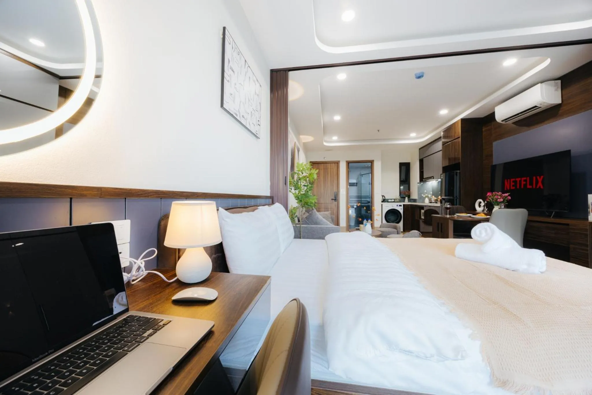 Bed in Wisteria Apartment Hanoi