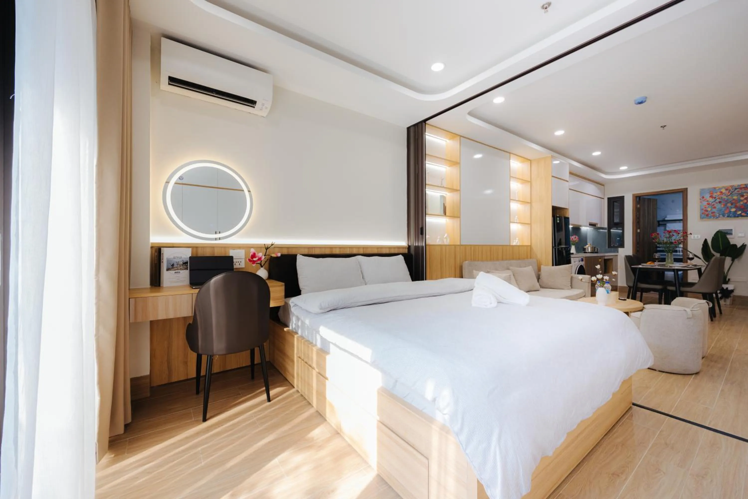 Bed in Wisteria Apartment Hanoi