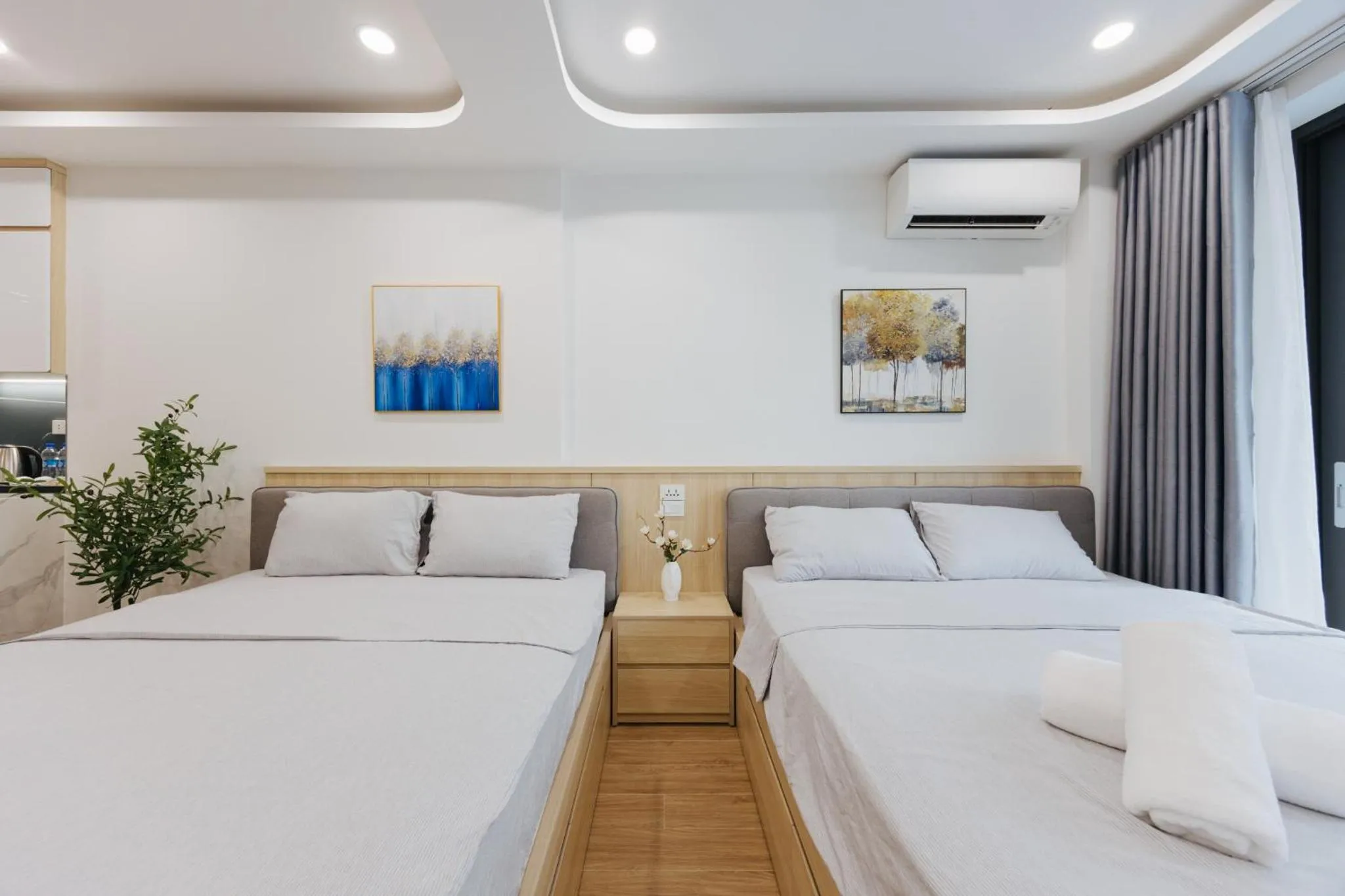 Bed in Wisteria Apartment Hanoi