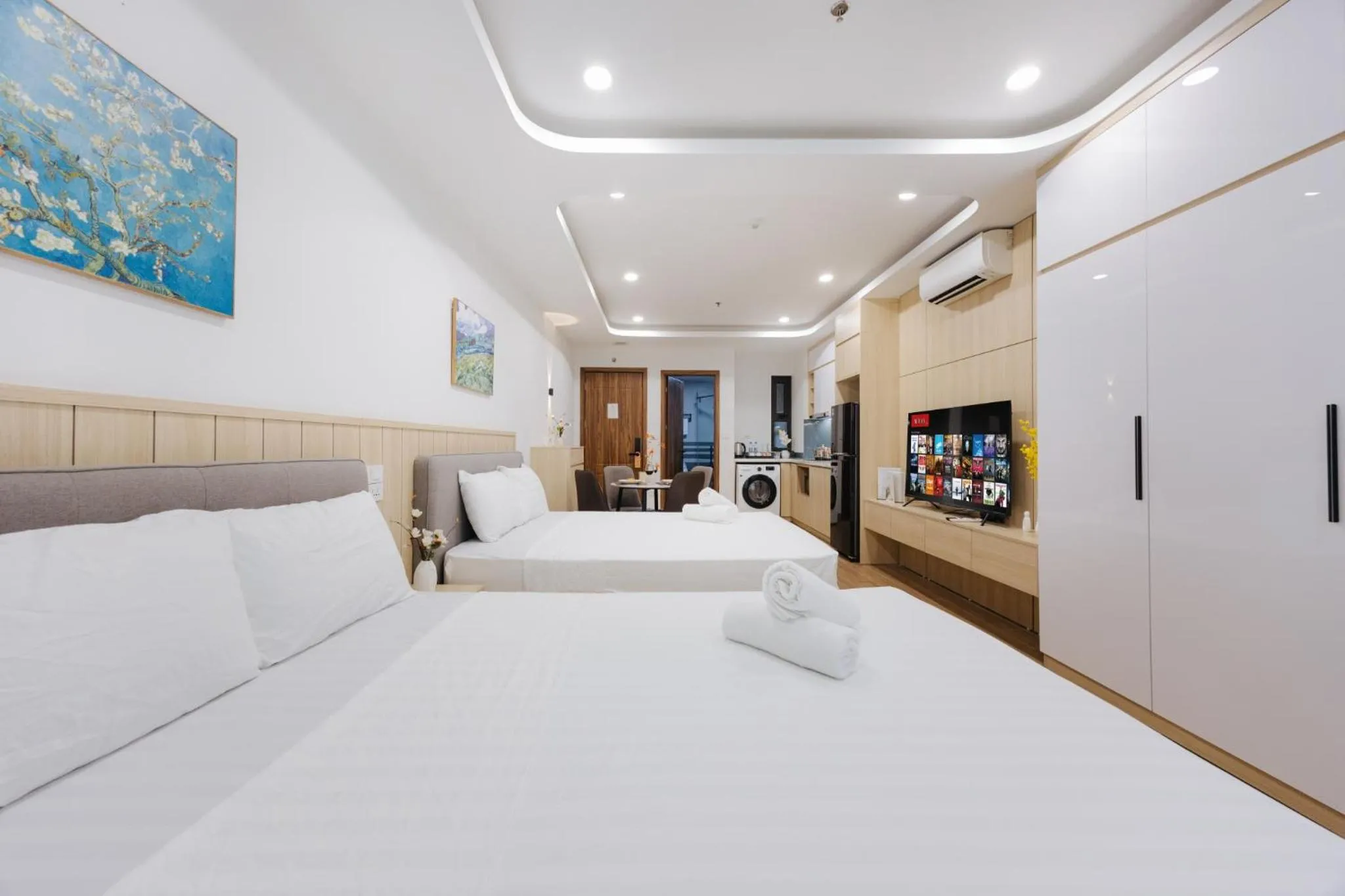 Bed in Wisteria Apartment Hanoi