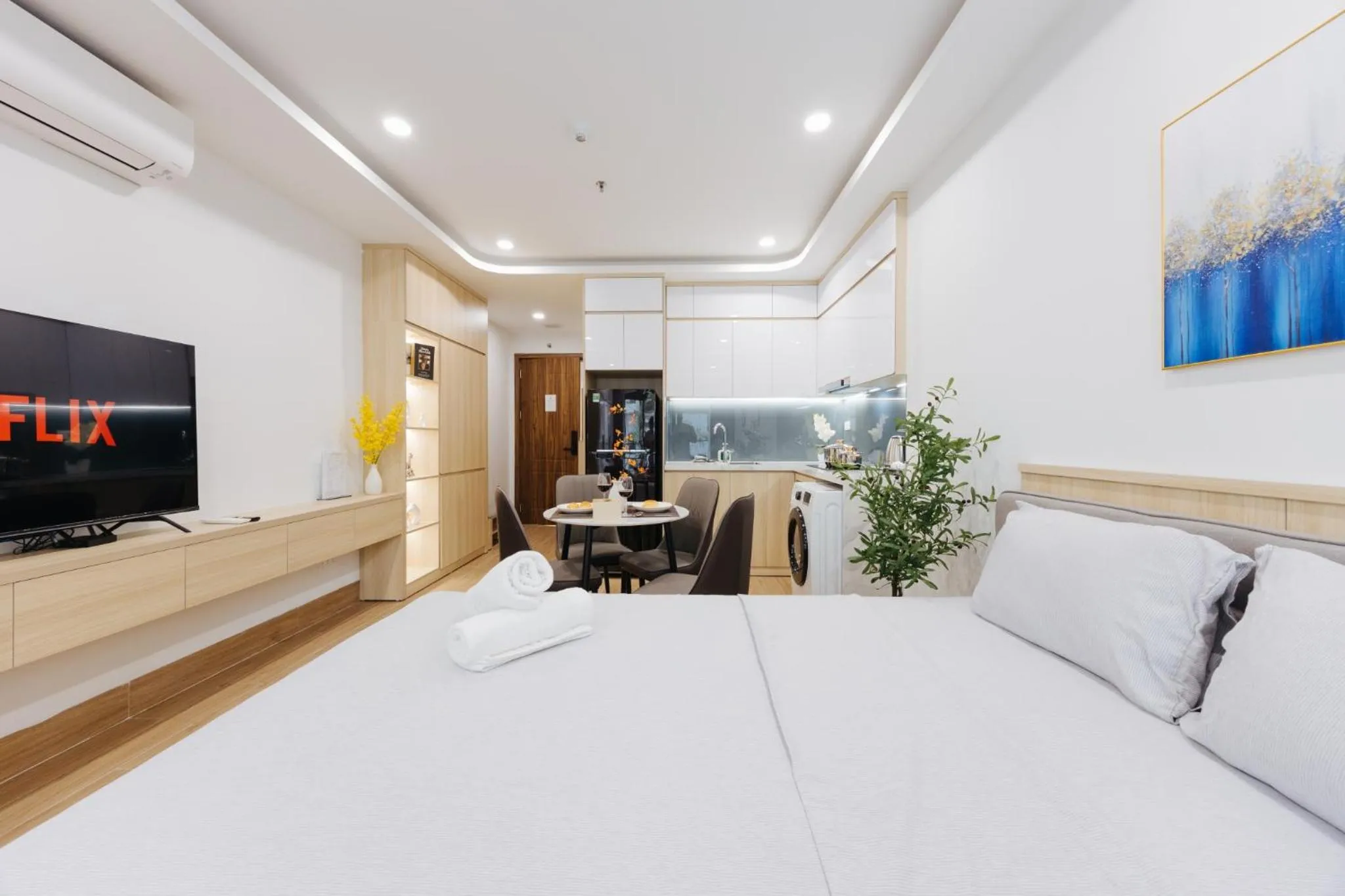 Bed in Wisteria Apartment Hanoi