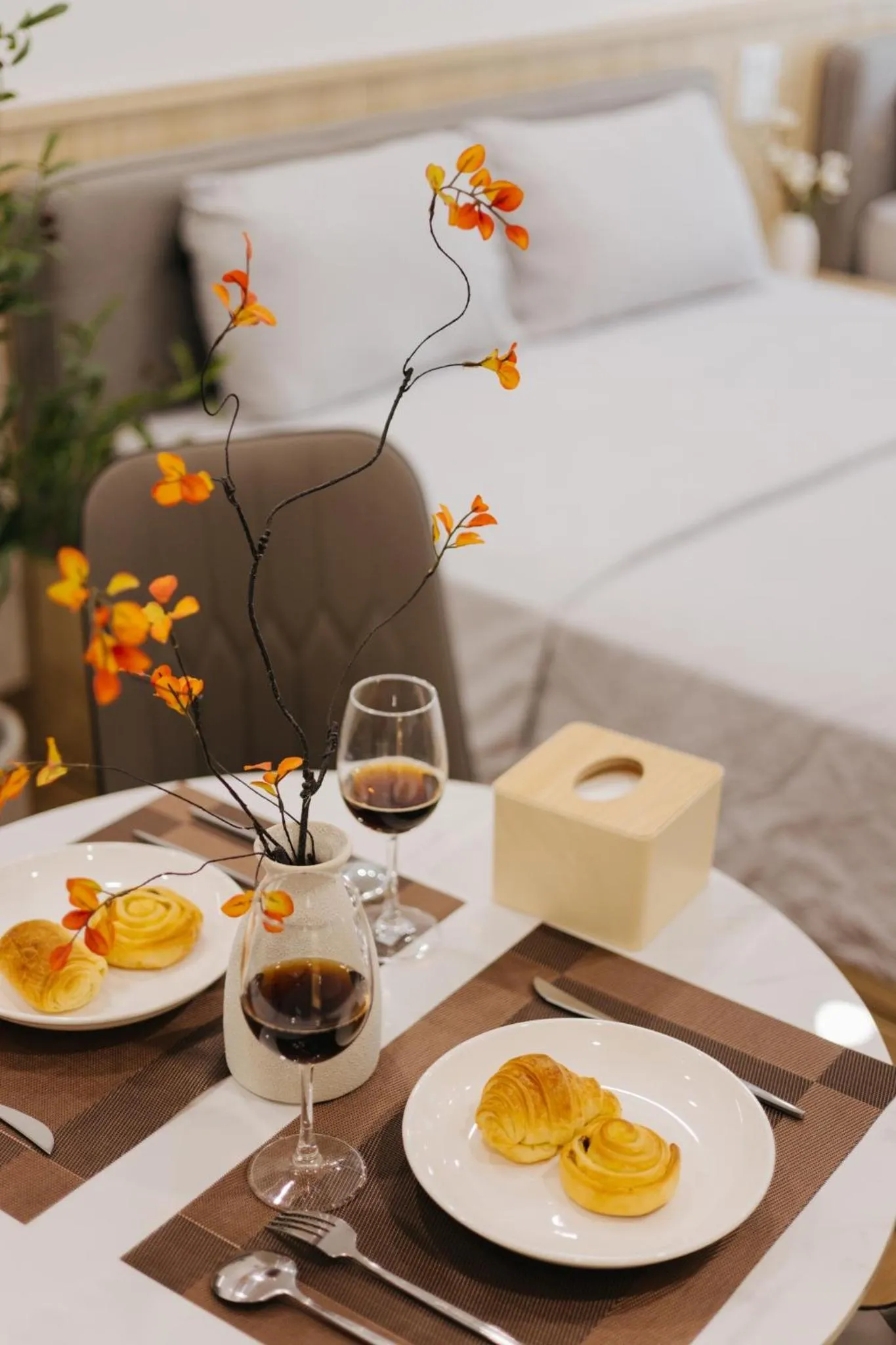 Bed in Wisteria Apartment Hanoi