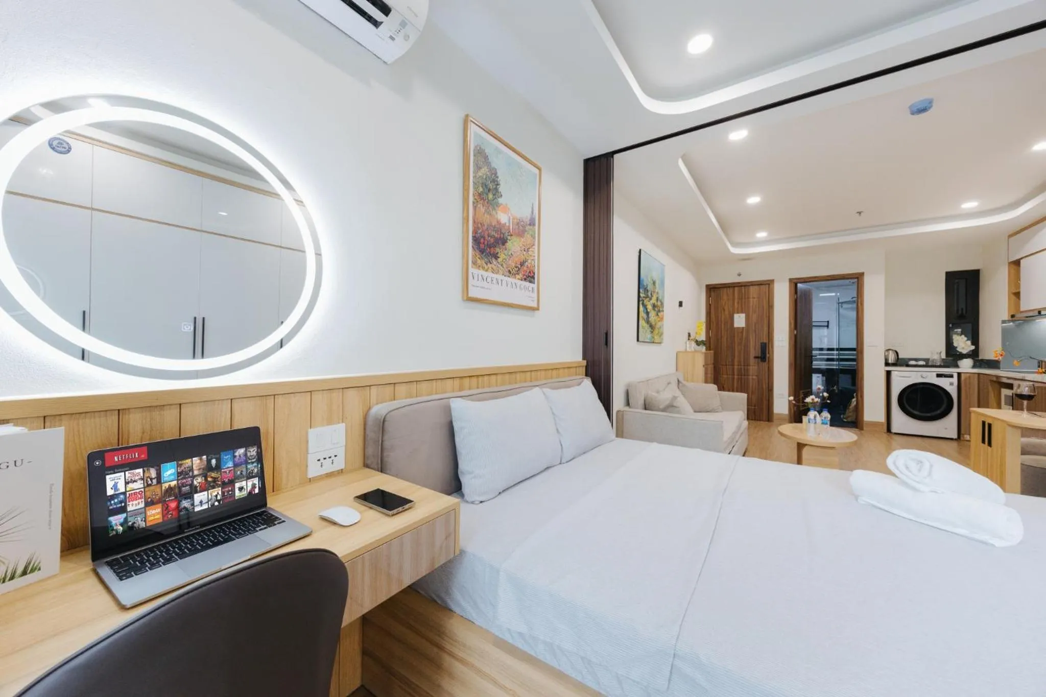 Bed in Wisteria Apartment Hanoi