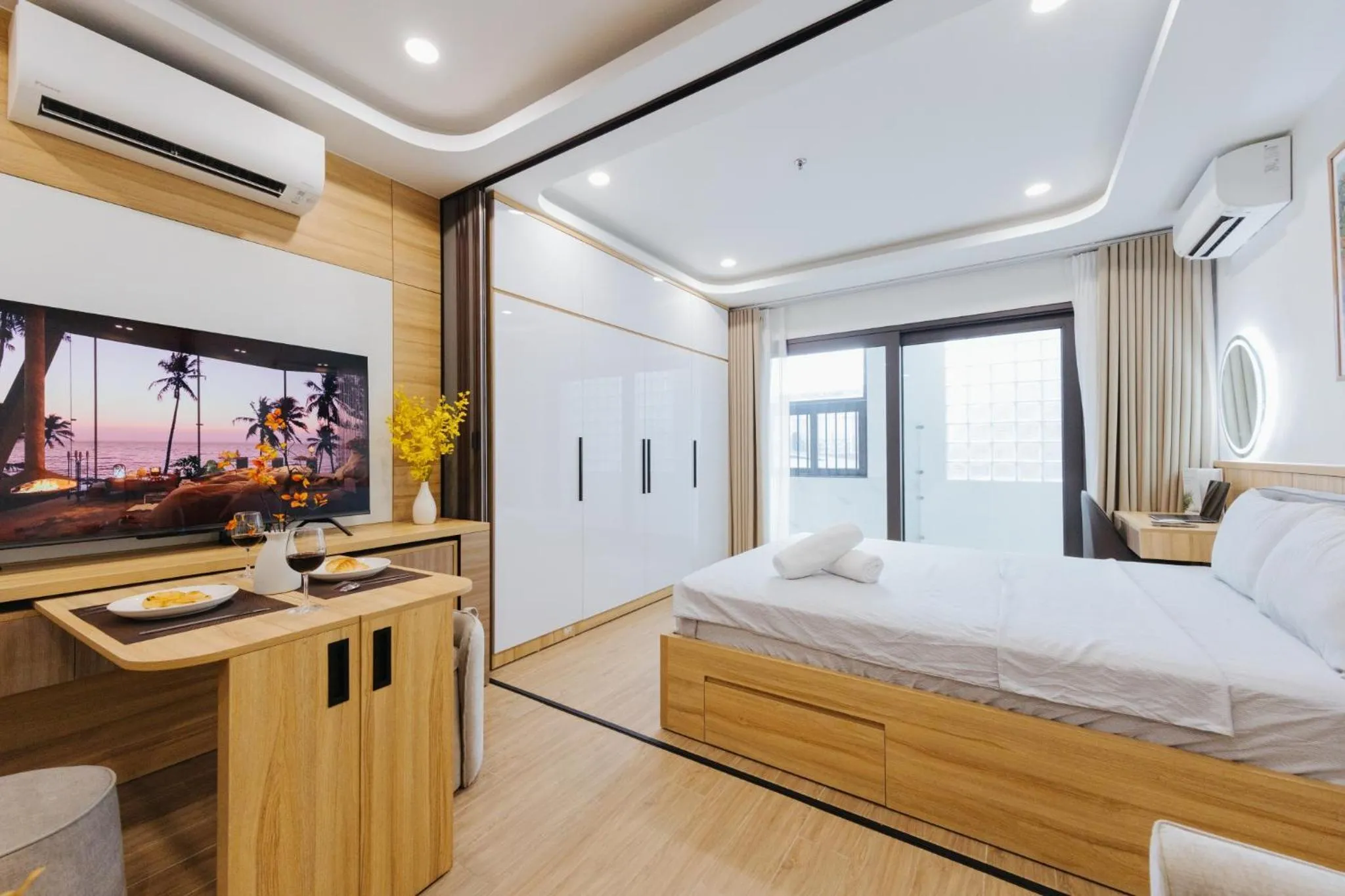 Bed in Wisteria Apartment Hanoi