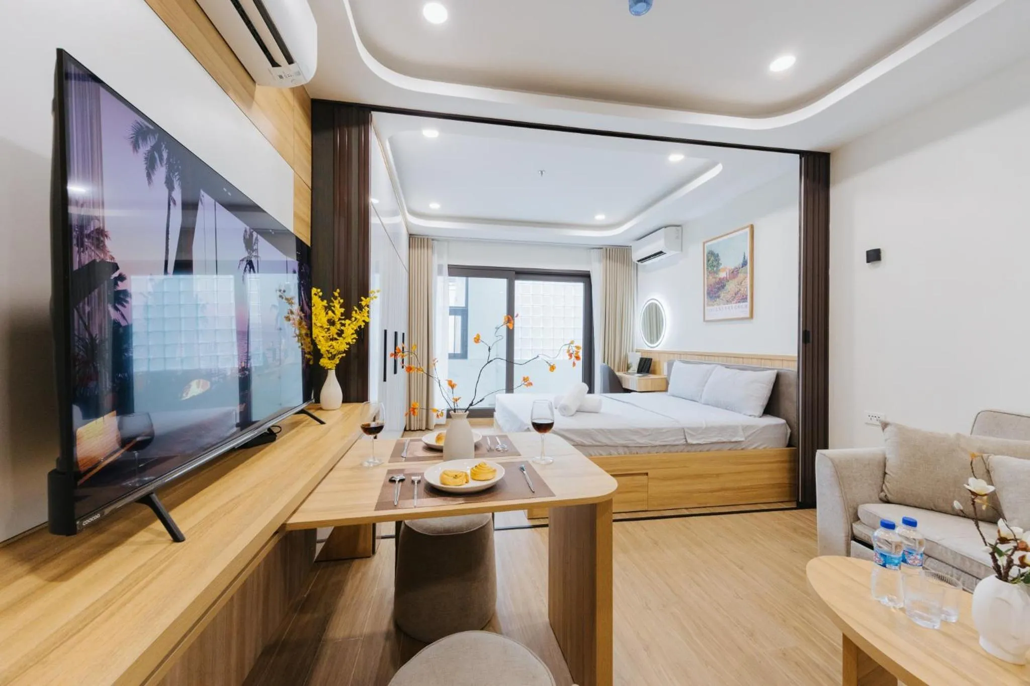 Bed in Wisteria Apartment Hanoi