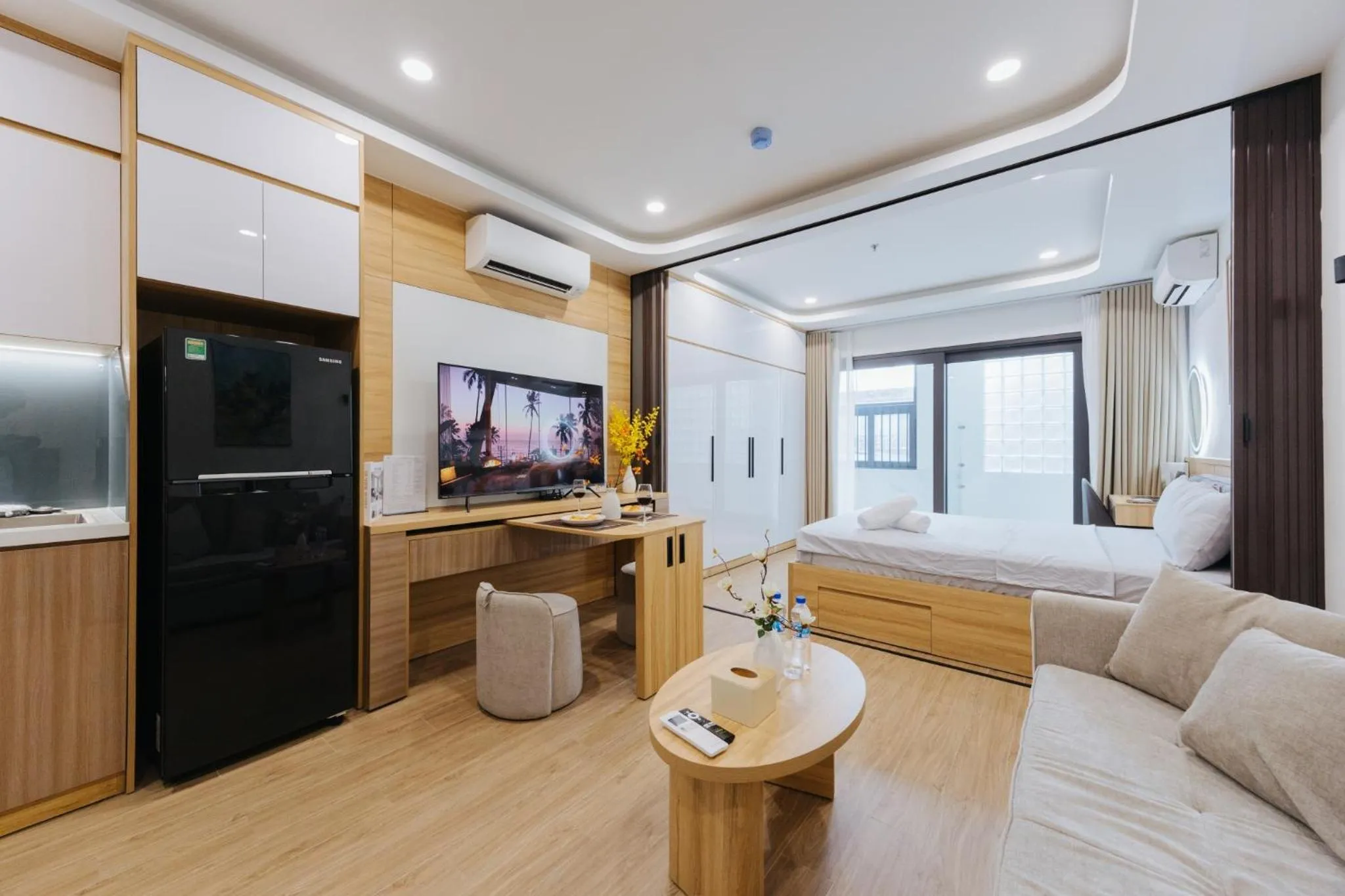 Bed in Wisteria Apartment Hanoi