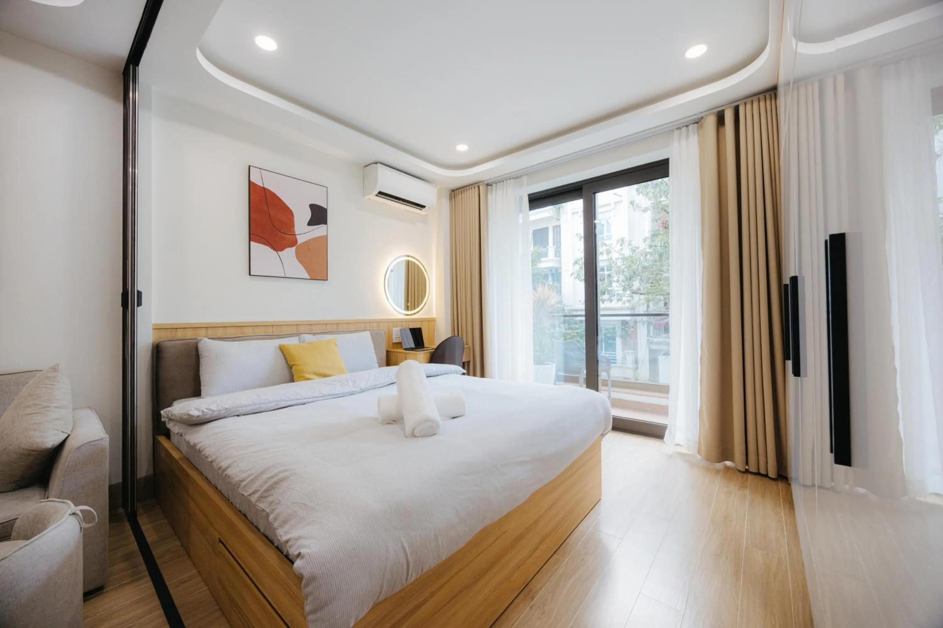 Bed in Wisteria Apartment Hanoi