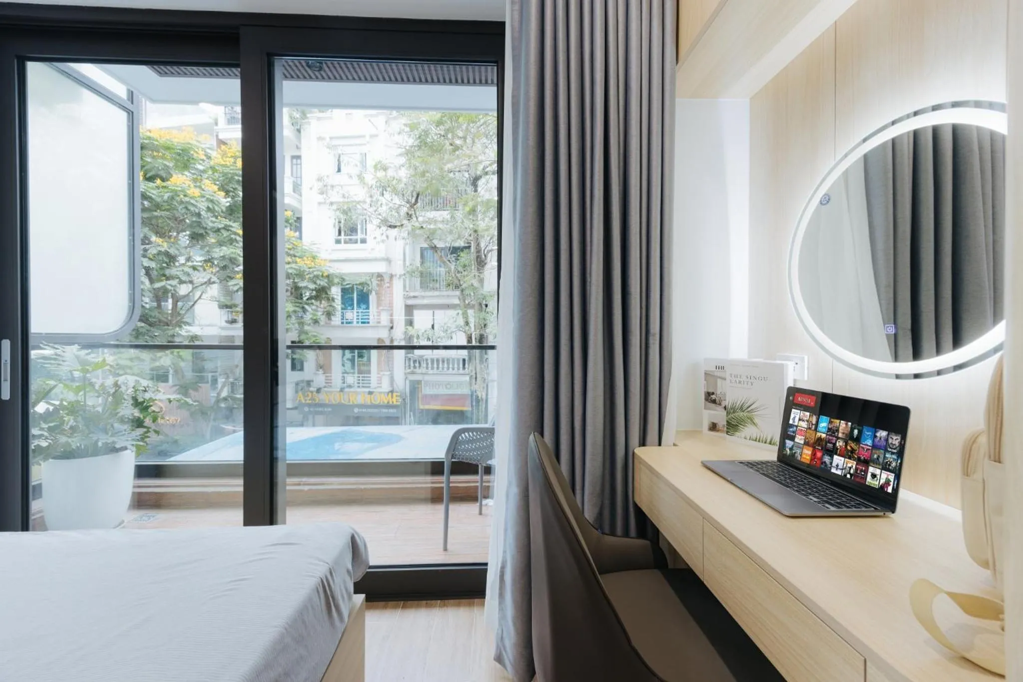 Bed in Wisteria Apartment Hanoi