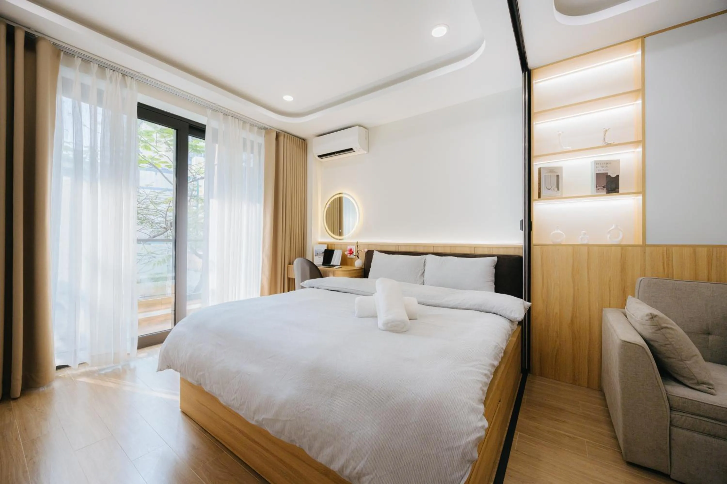 Bed in Wisteria Apartment Hanoi