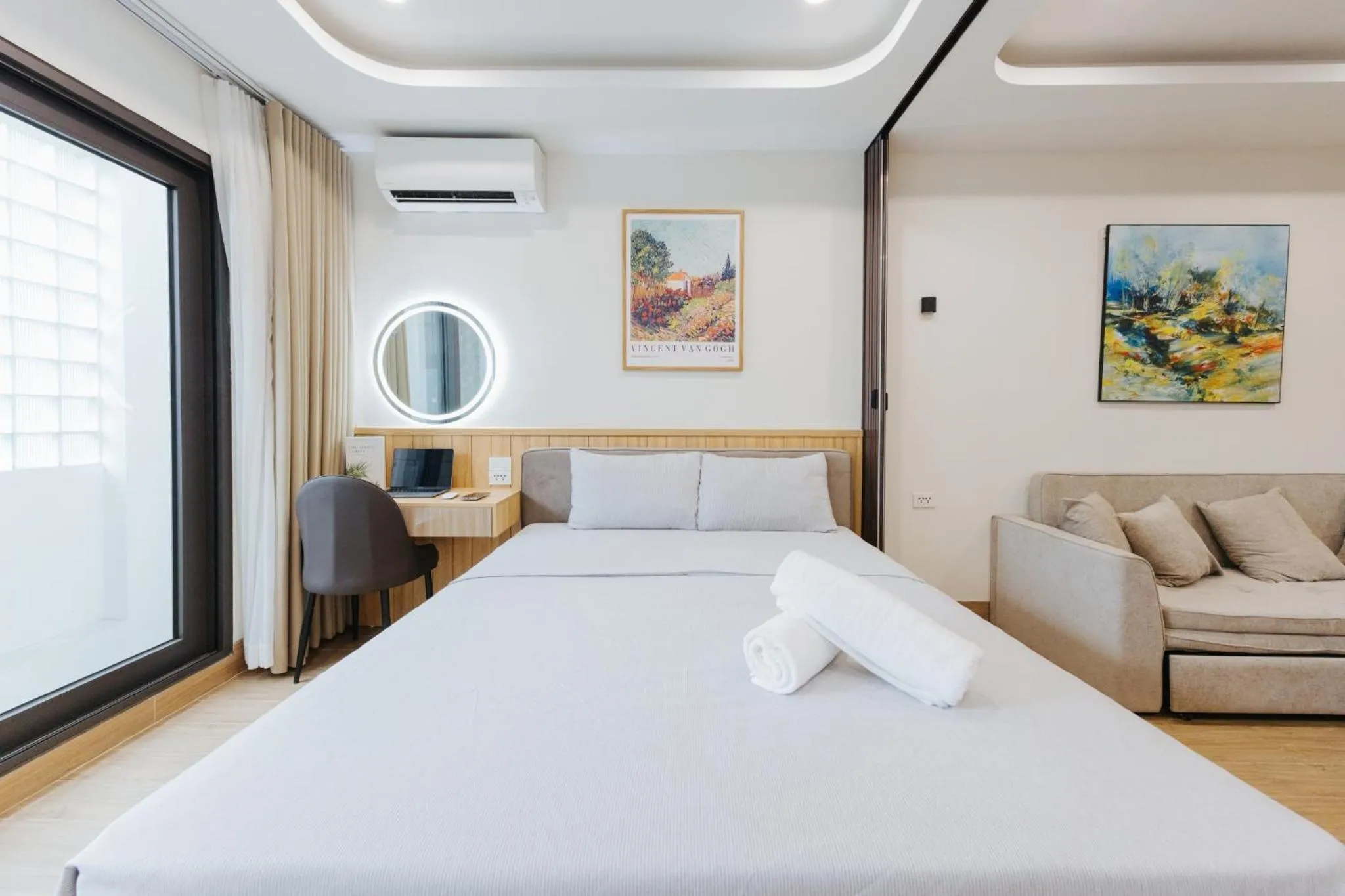 Bed in Wisteria Apartment Hanoi