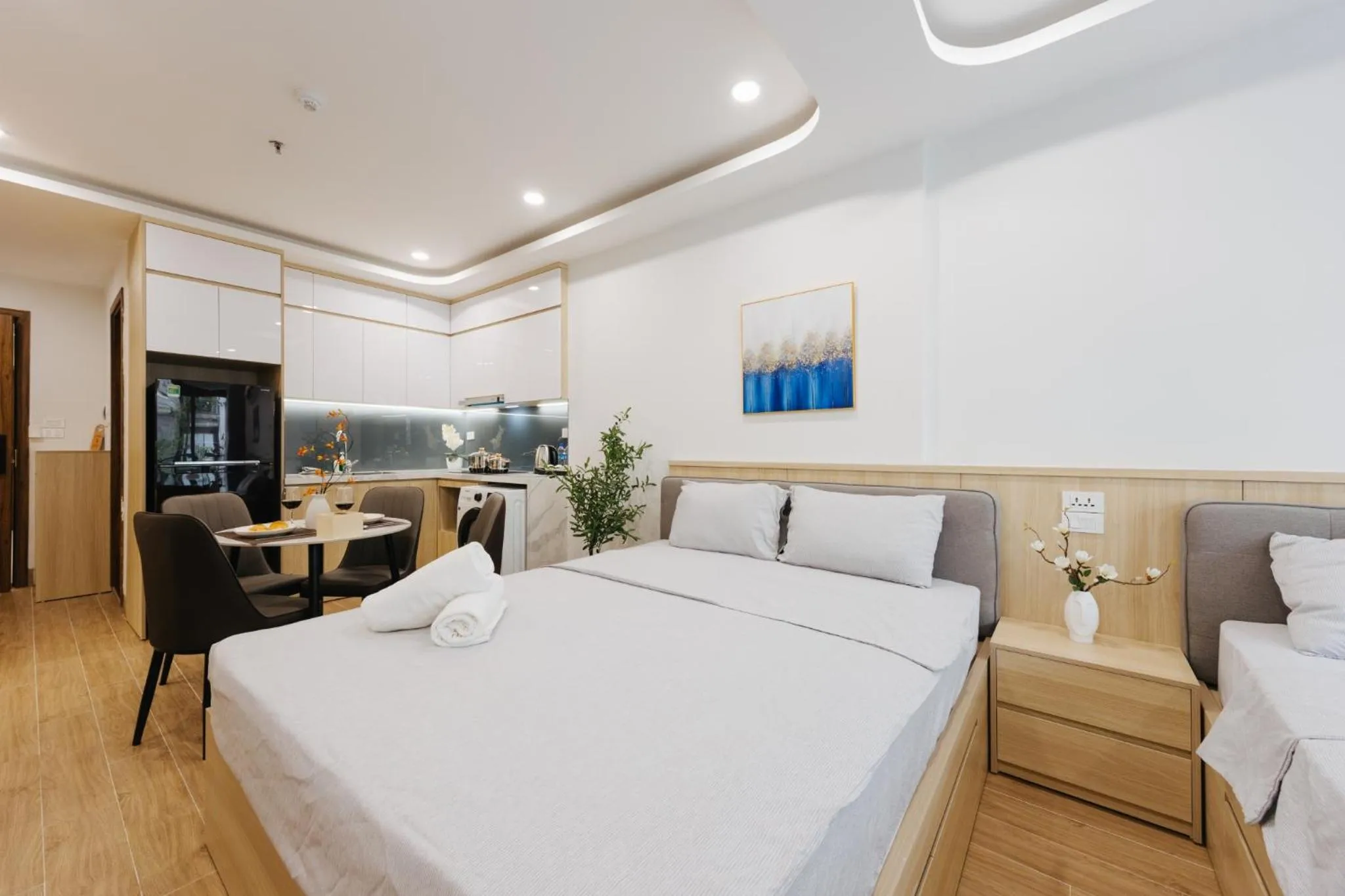 Bed in Wisteria Apartment Hanoi