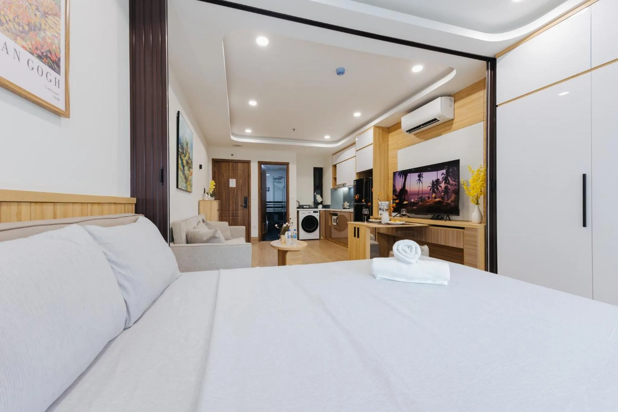 Bed in Wisteria Apartment Hanoi
