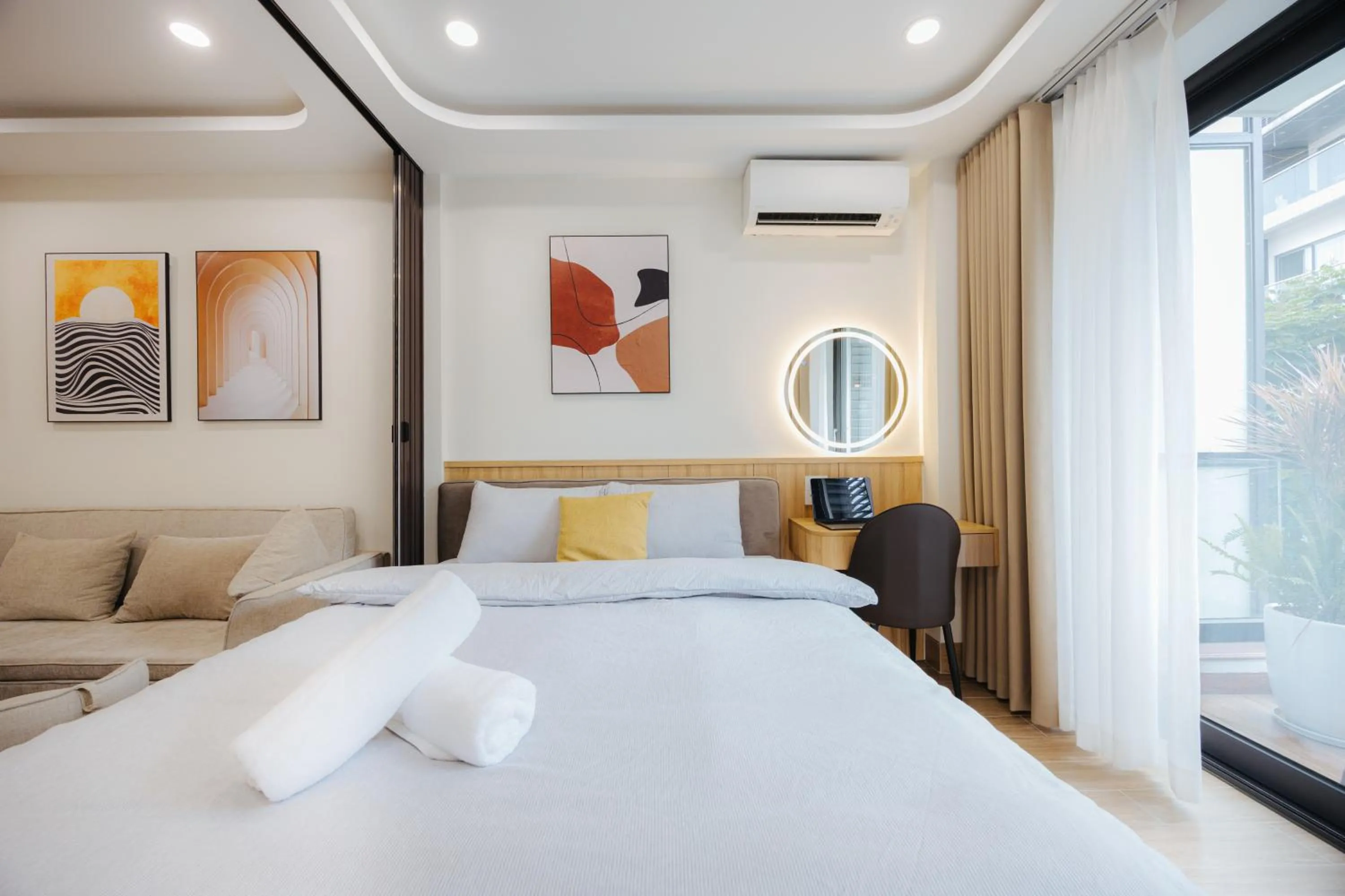 Bed in Wisteria Apartment Hanoi