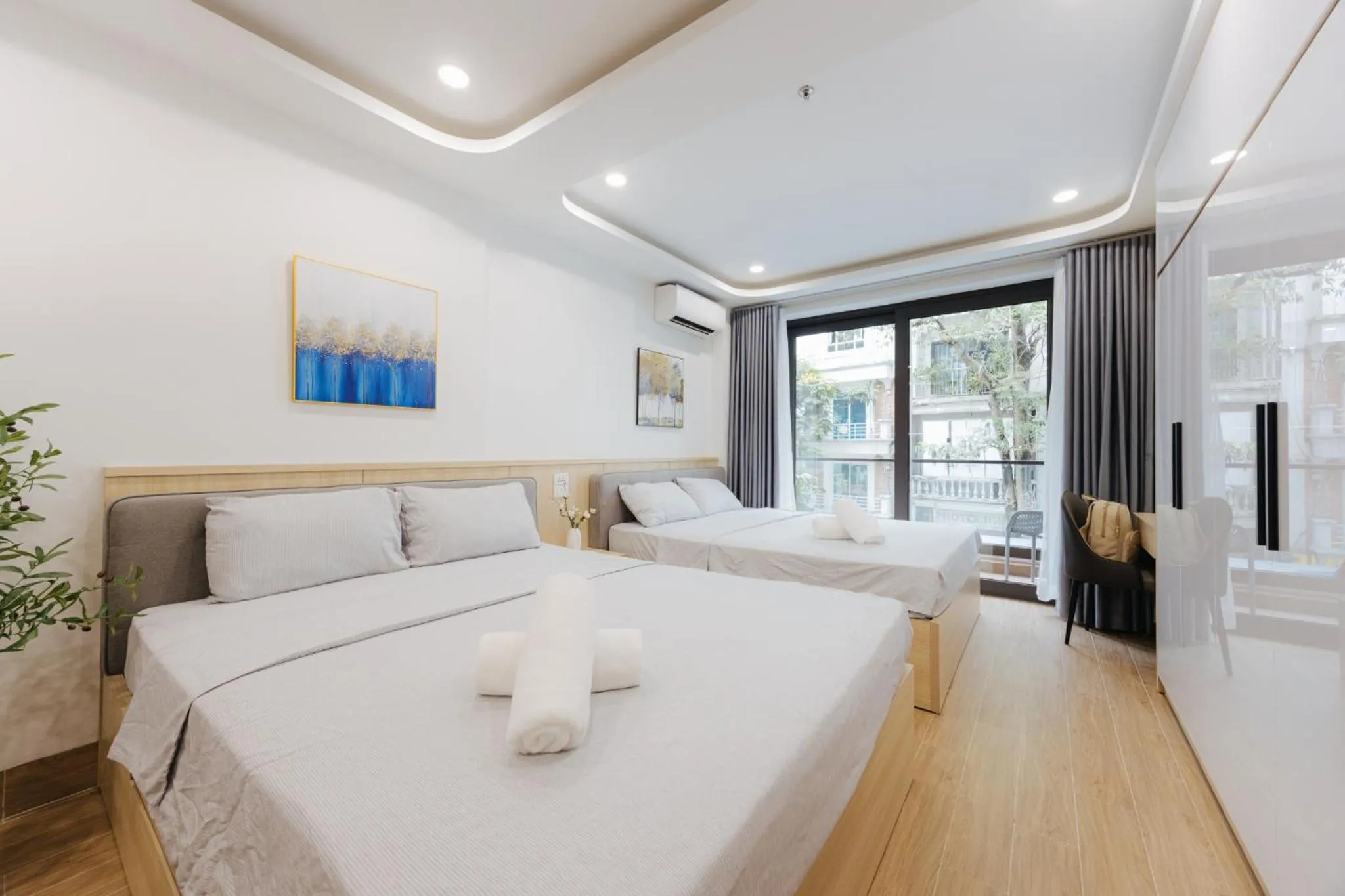 Bed in Wisteria Apartment Hanoi