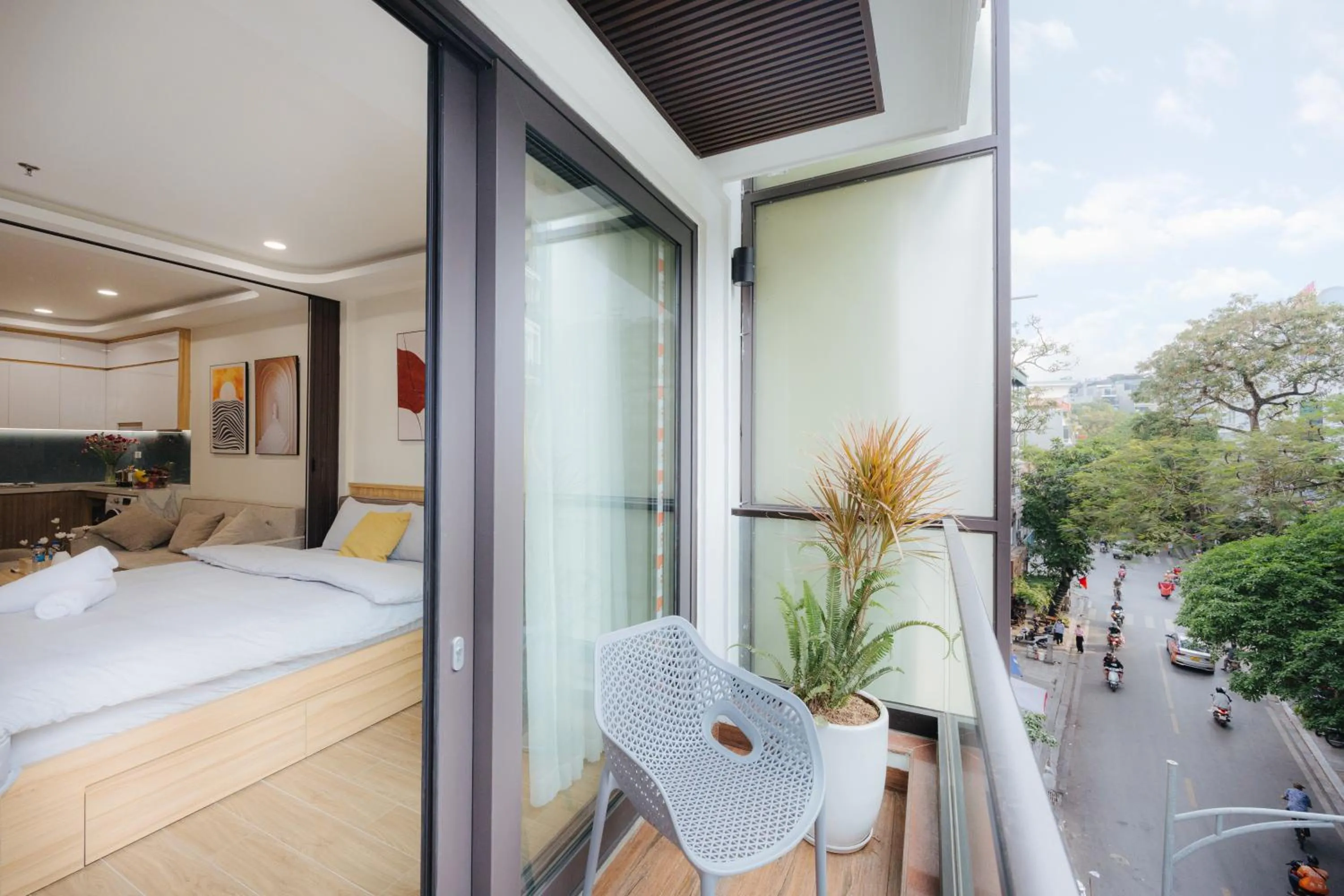 Bed in Wisteria Apartment Hanoi
