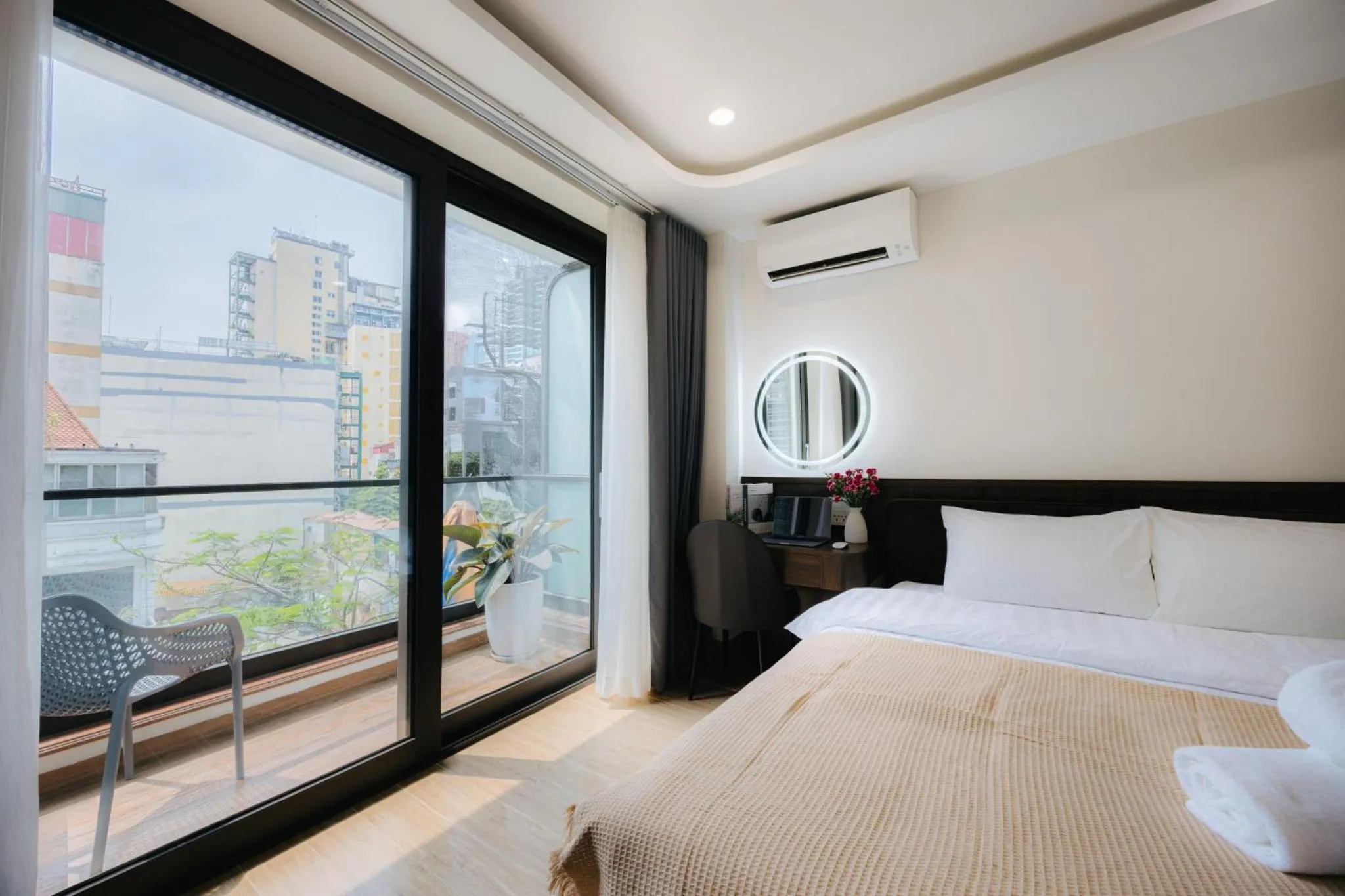 Bed in Wisteria Apartment Hanoi