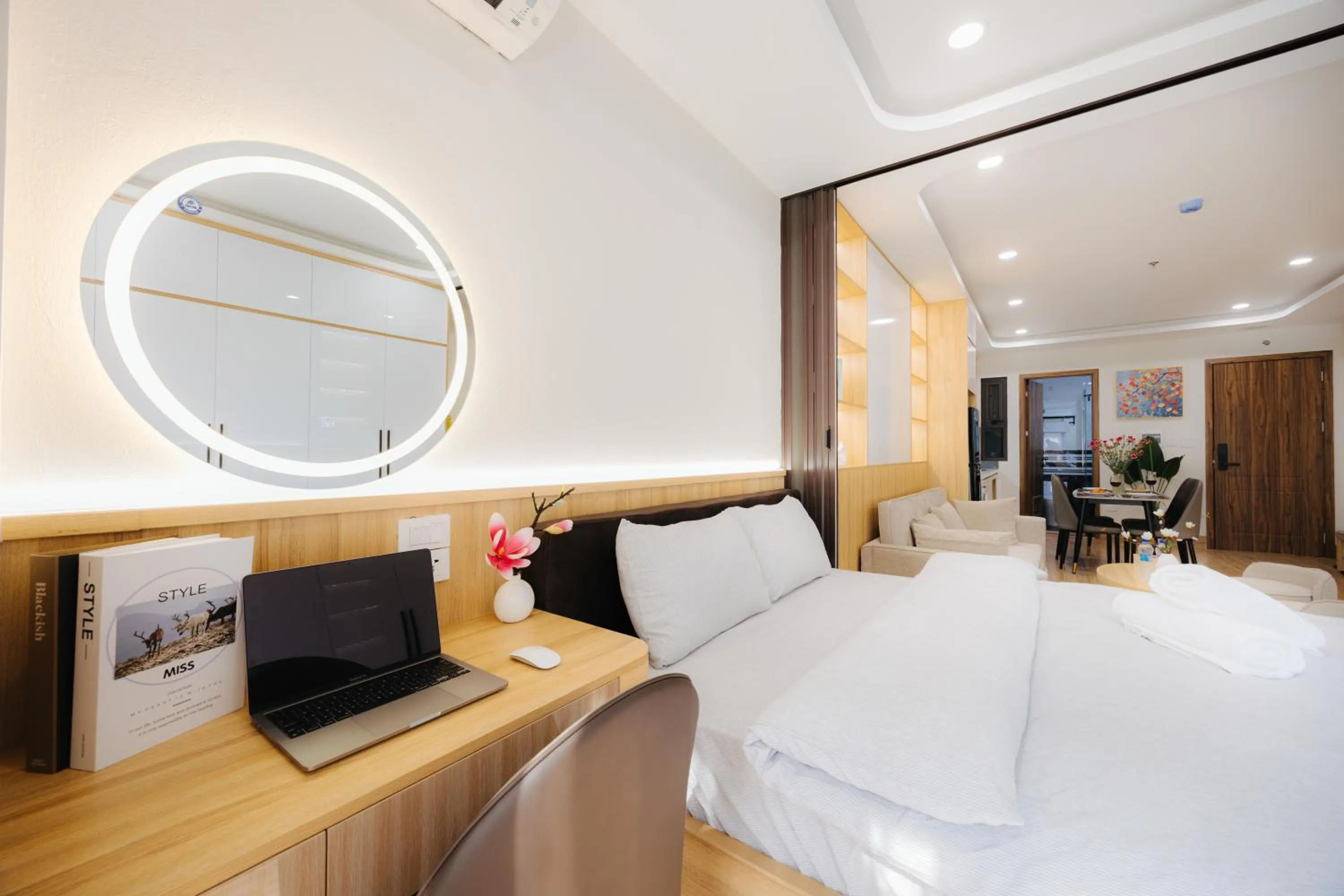 Bed in Wisteria Apartment Hanoi