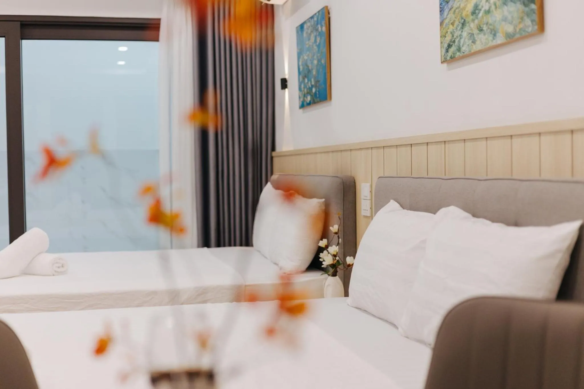 Bed in Wisteria Apartment Hanoi