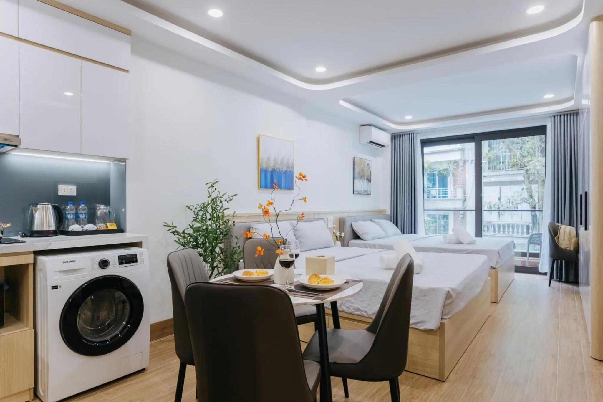 Bed in Wisteria Apartment Hanoi