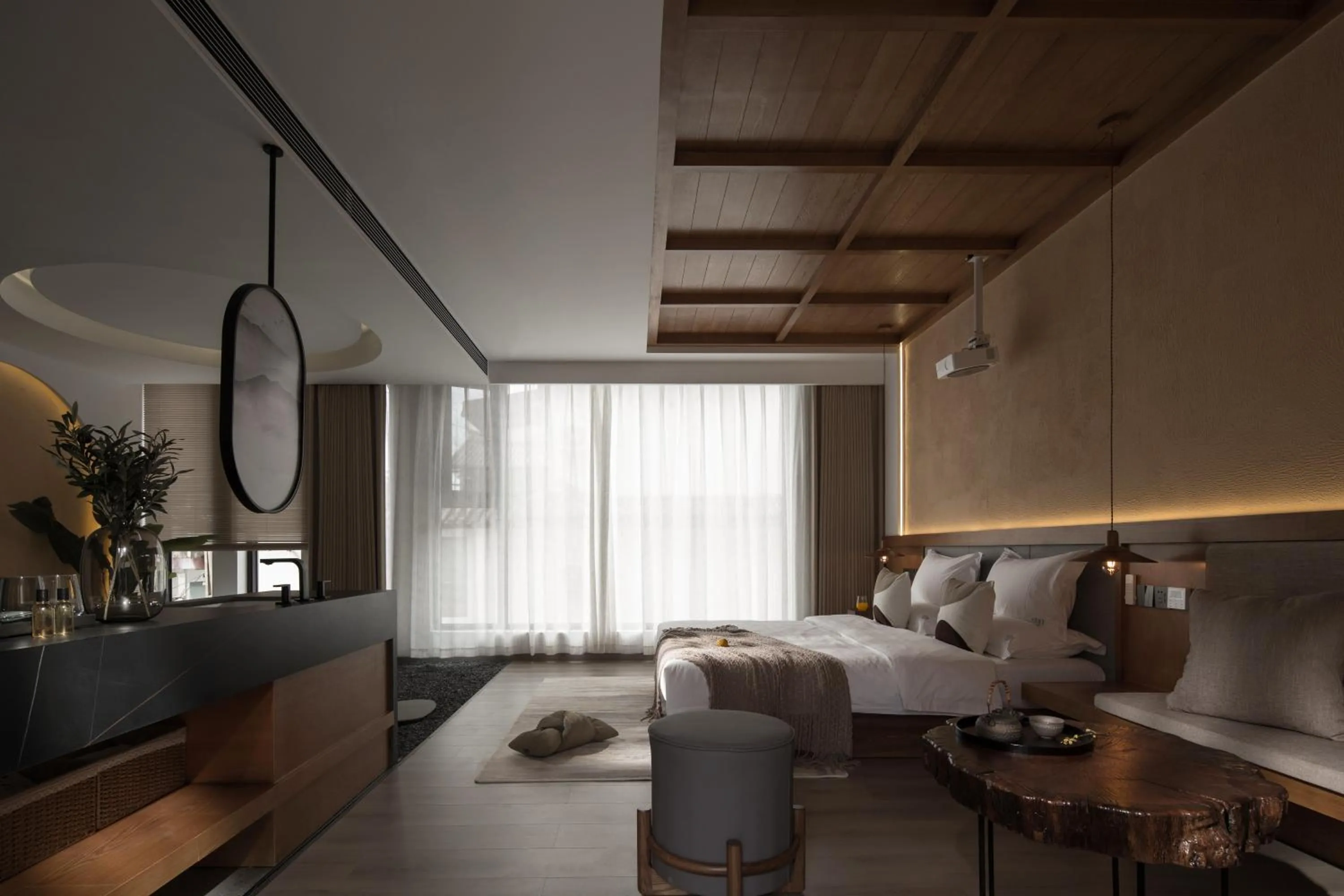 Bed in SIXI Conglu Design Aesthetics Hotel