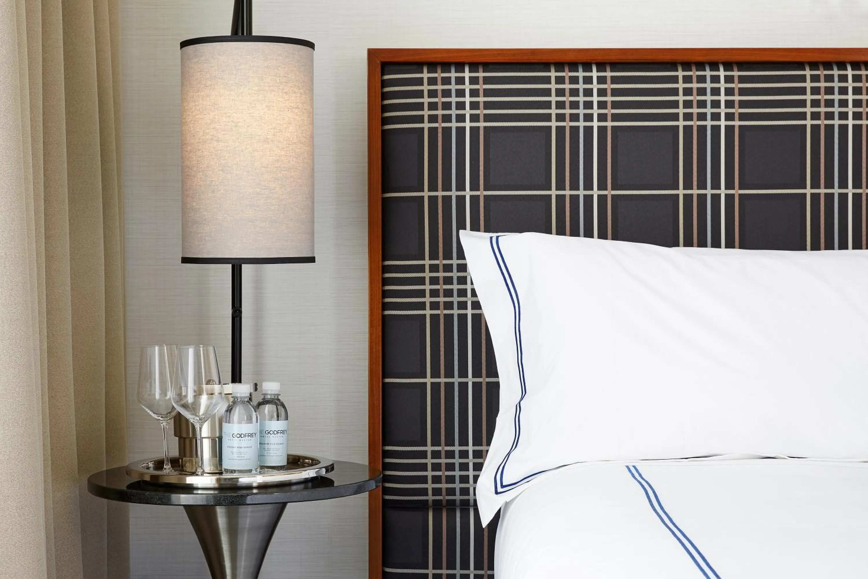 Decorative detail, Bed in The Godfrey Hotel Boston