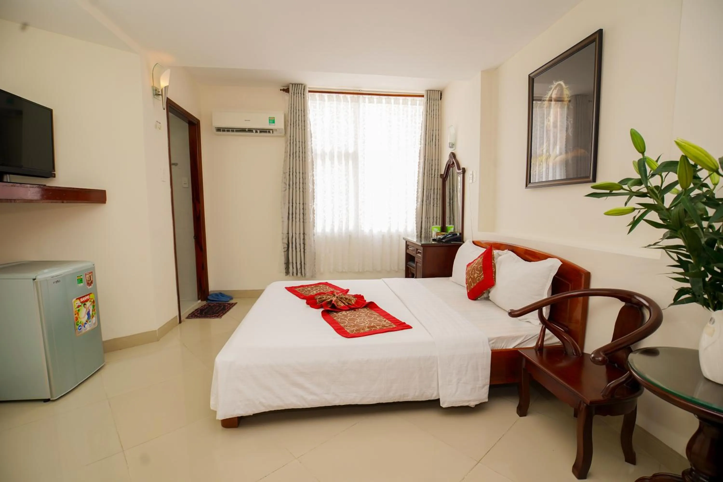 Bed in Nguyen Ha Hotel