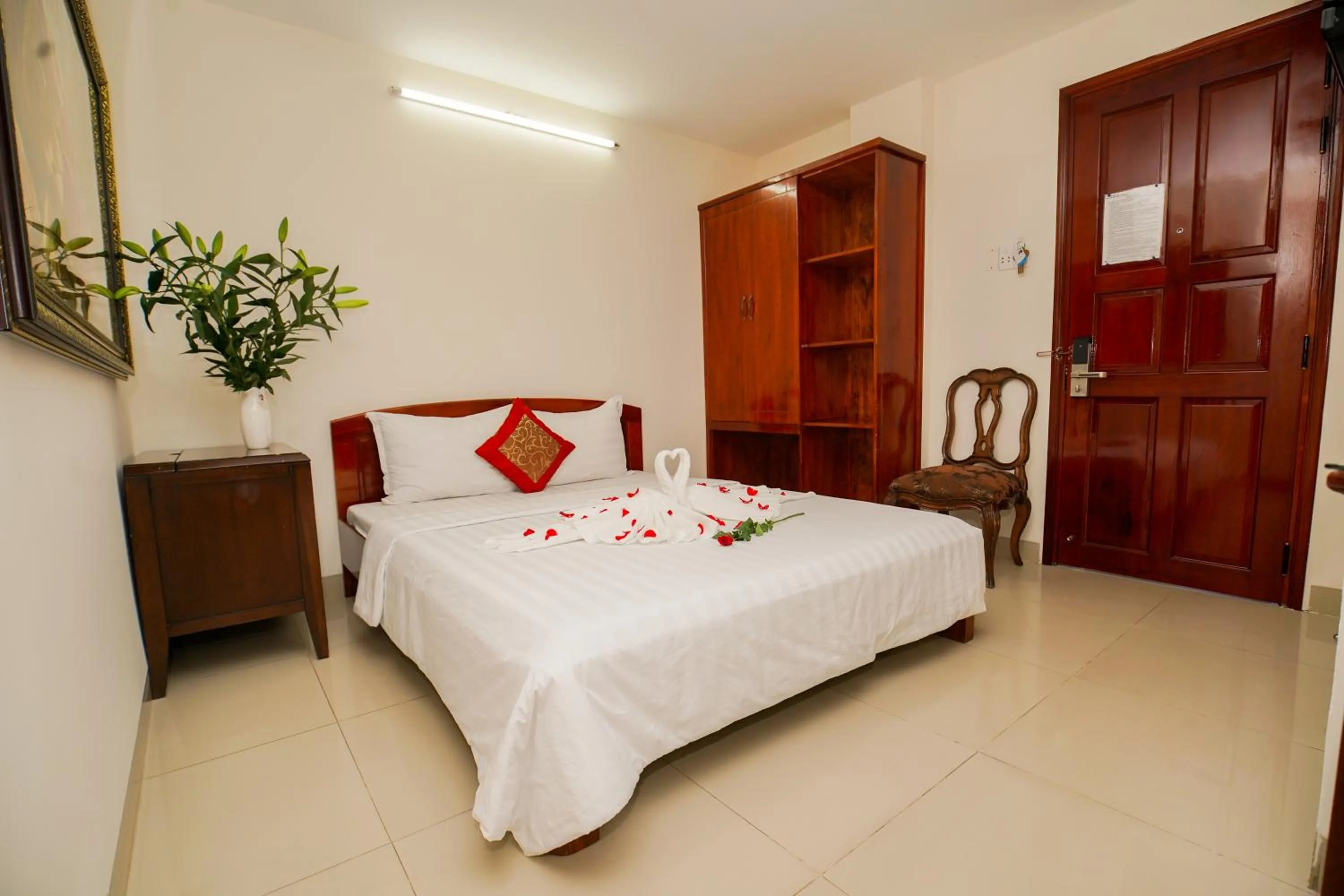 Bed in Nguyen Ha Hotel