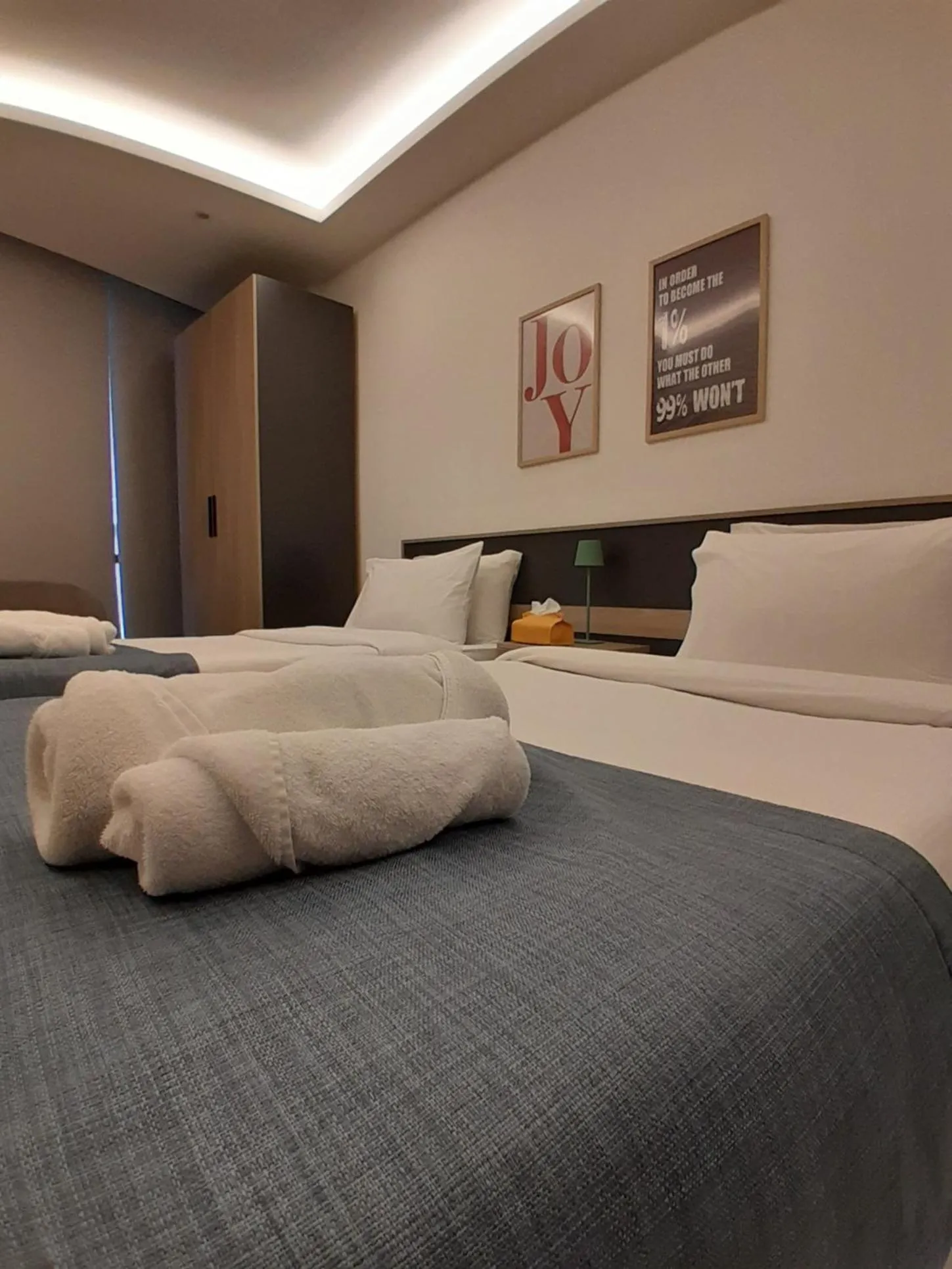 towels, Bed in Shade Hotel Beirut