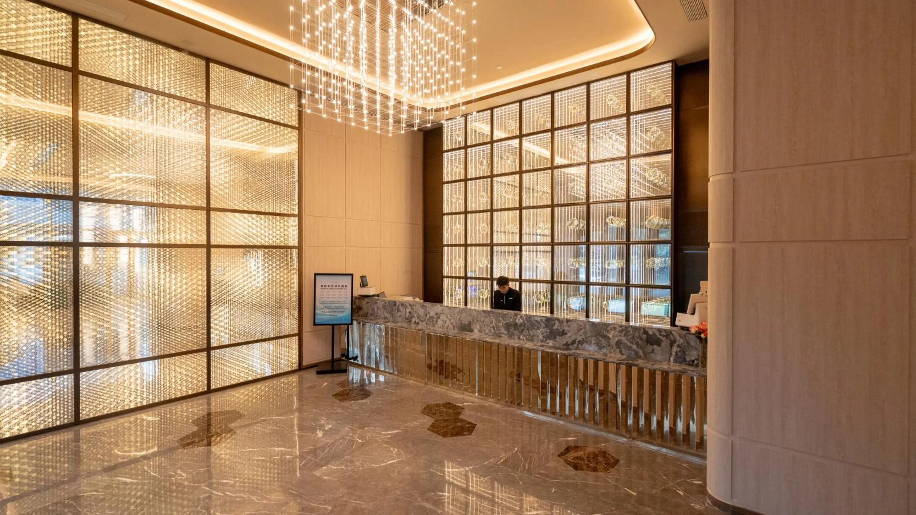 Lobby or reception in Guangzhou Baiyun Airport Orange Crystal Hotel