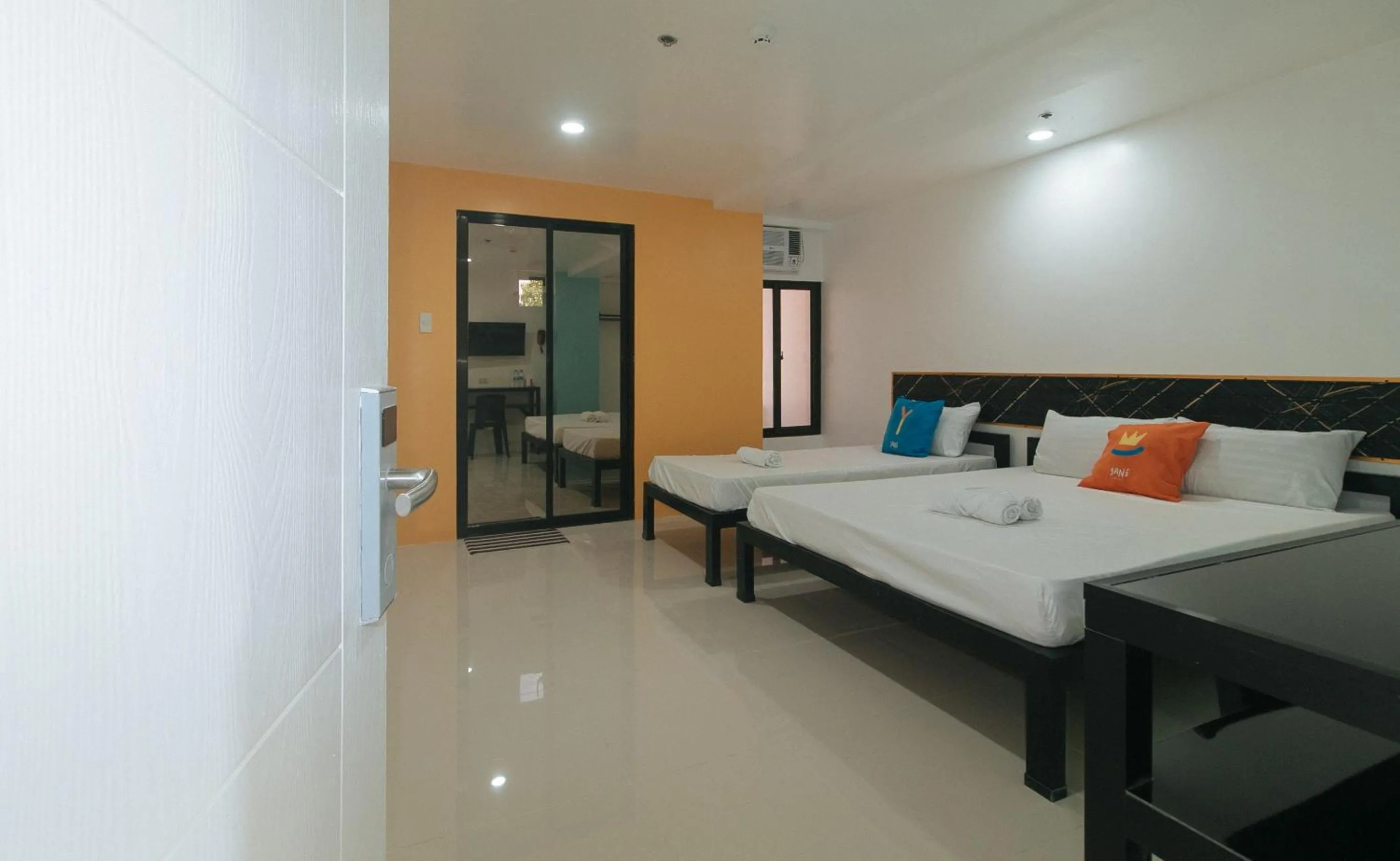 Bed in Sans Hotel near Enchanted Kingdom Santa Rosa Laguna