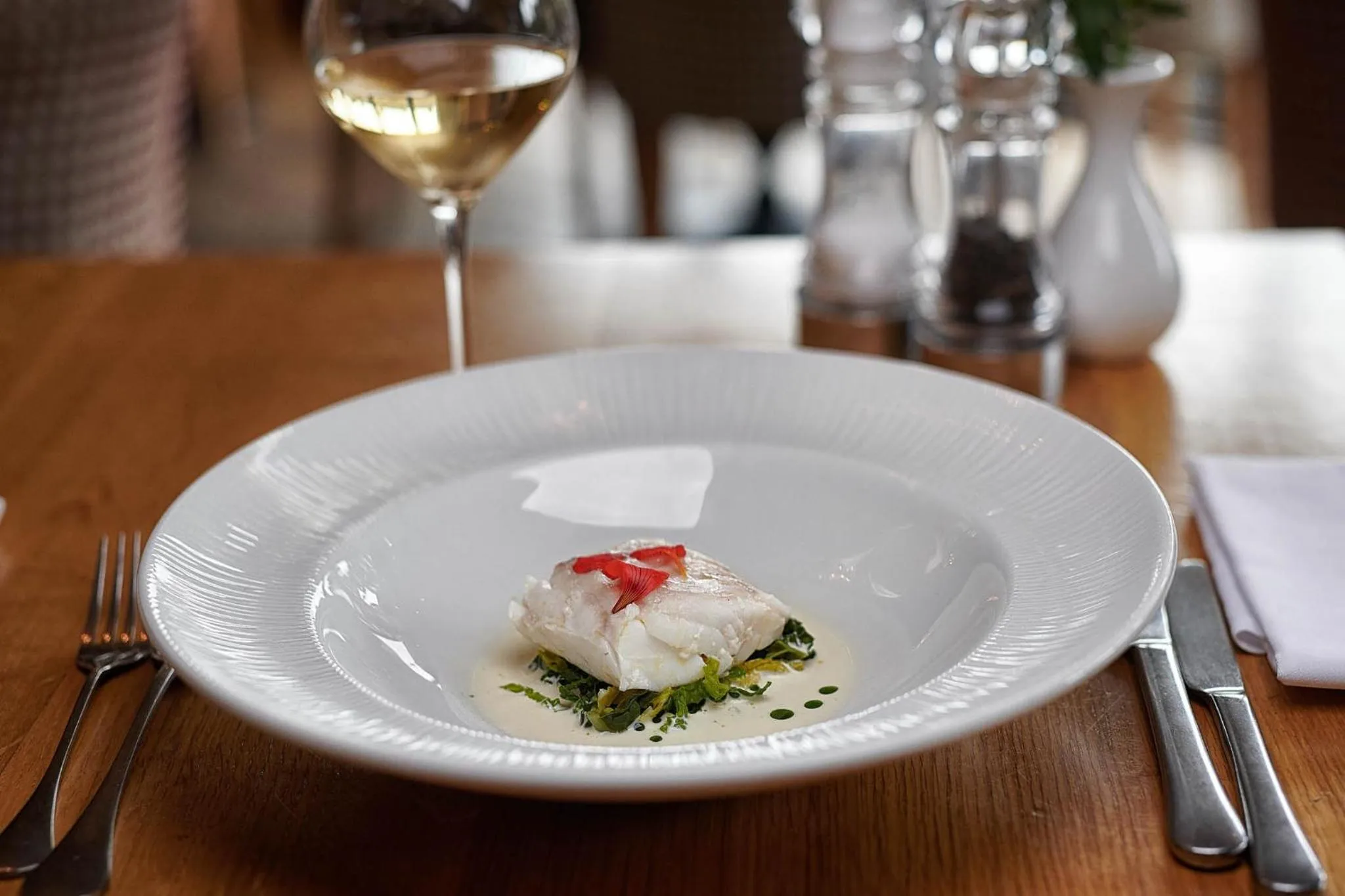 Food close-up in Devonshire Arms at Beeley - Chatsworth