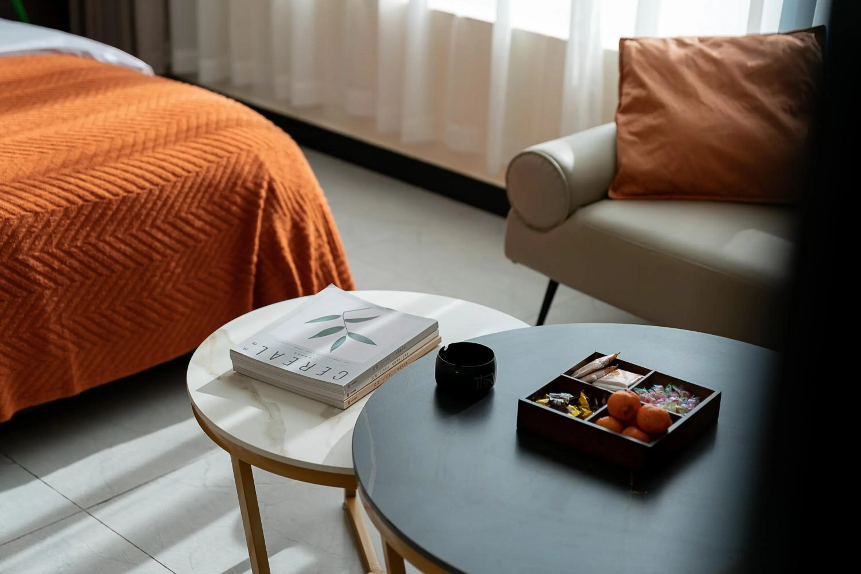 Seating area, Bed in Wuyi Whispering Maple