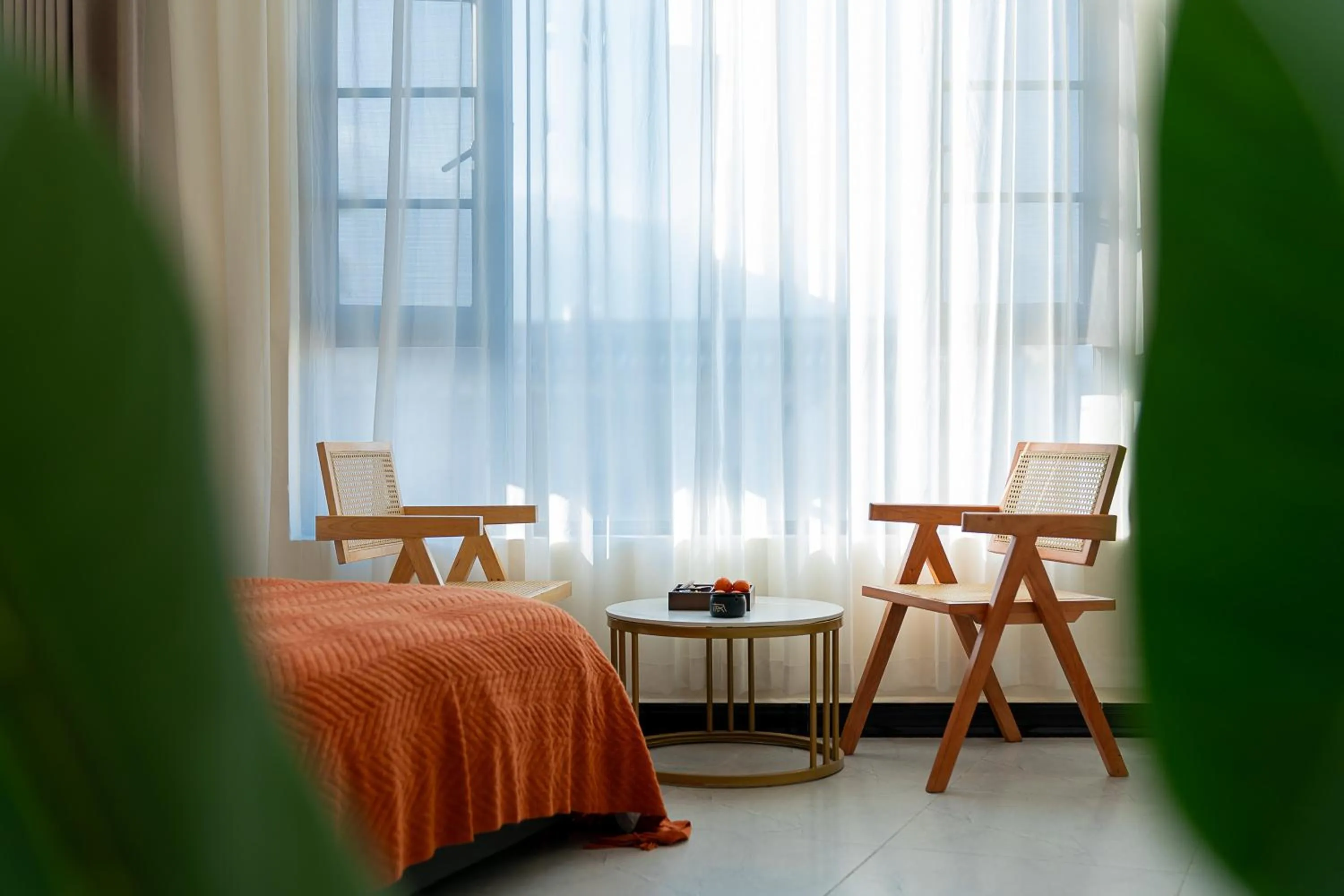 Seating area, Bed in Wuyi Whispering Maple