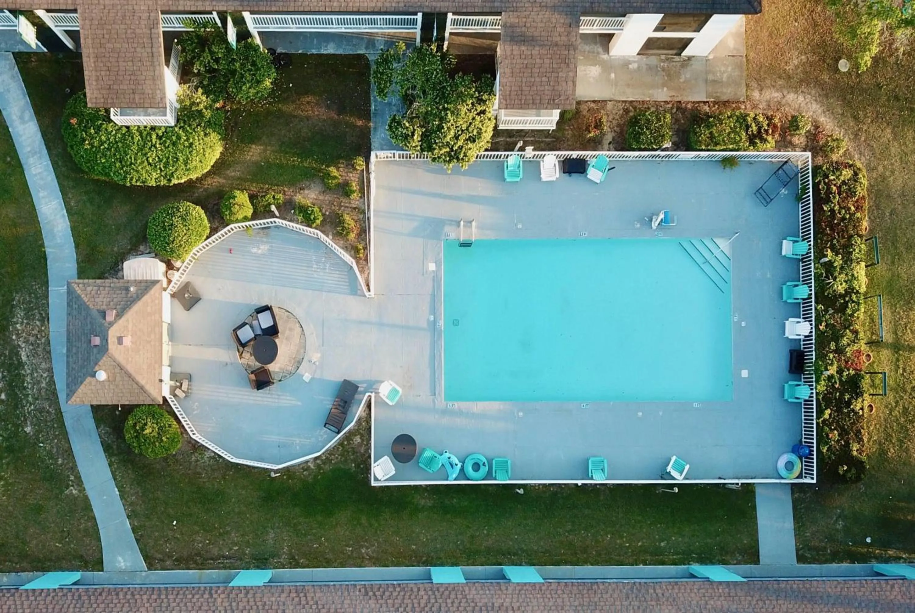 Pool view in Eglin Extended Stay Hotel, a Howard Johnson by Wyndham