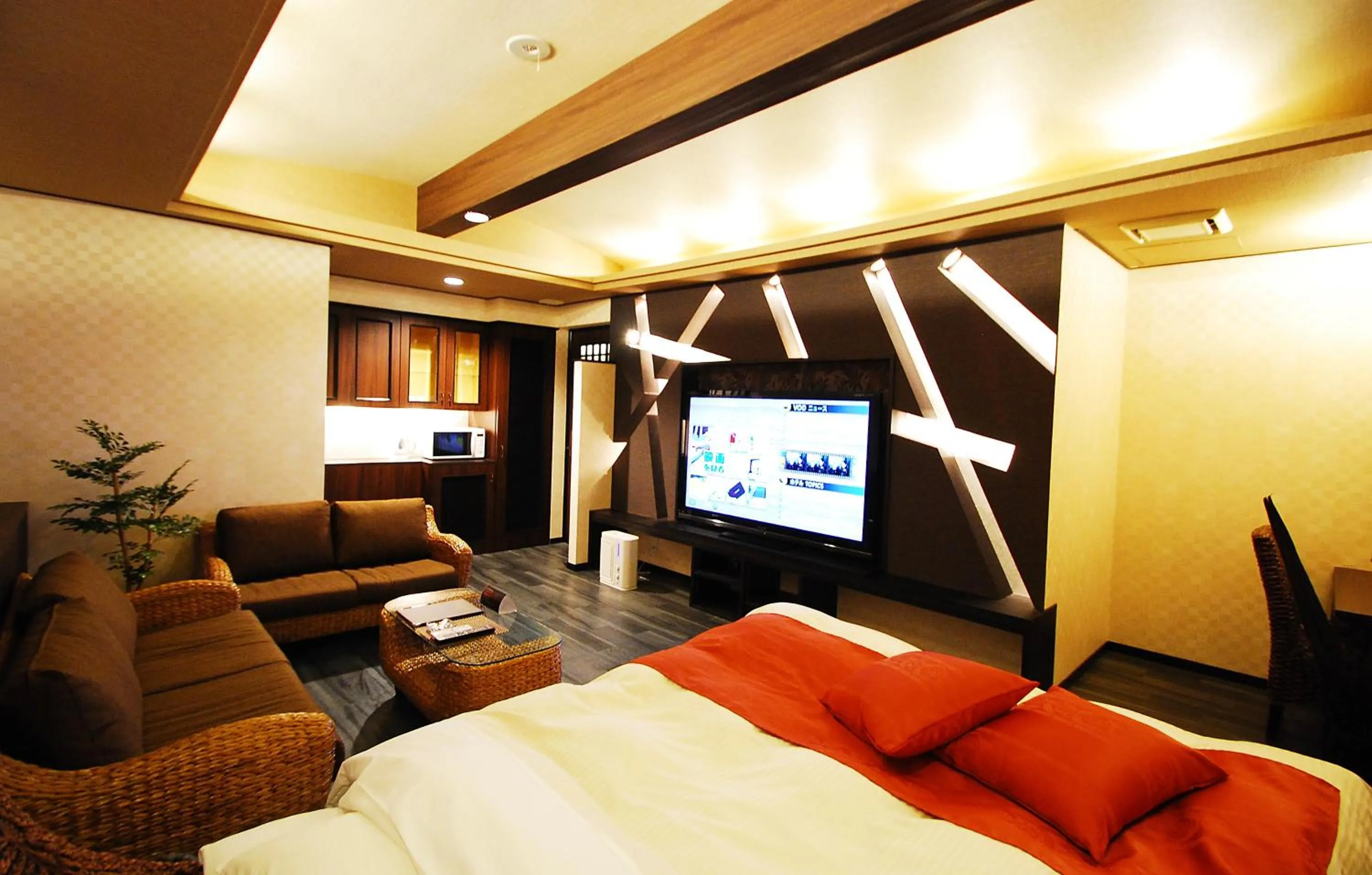 Bed in Hotel Free Style Okayama